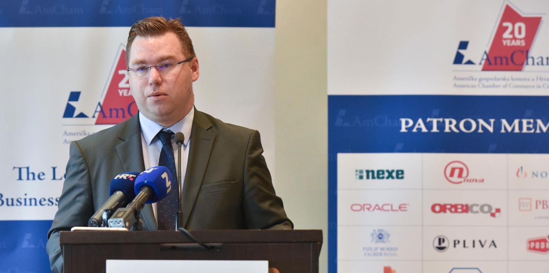 11.09.2018., Zagreb - U Hotelu Esplanade odrzan je poslovni dorucak Americke gospodarske komore. Ministar rada i mirovinskog sustava Marko Pavic.
Photo: Davor Visnjic/PIXSELL