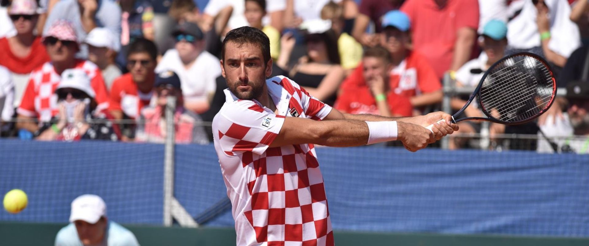 16.09.2018., Zadar - Polufinalni susret Davis Cupa izmedju Hrvatske i SAD-a. Teniski mec Marin Cilic i Sam Querrey.
Photo: Hrvoje Jelavic/PIXSELL