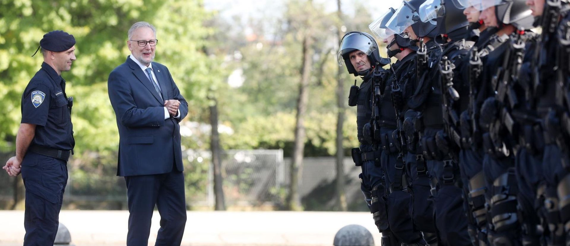 17.09.2018.,  Avenija Gojka Suska 1, Zagreb - Godisnja vjezba interventne policije 2018 na Policijskoj akademiji. Vjezbu je pratio i ministar unutarnjih poslova dr. Davor Bozinovic.
Photo: Igor Kralj/PIXSELL