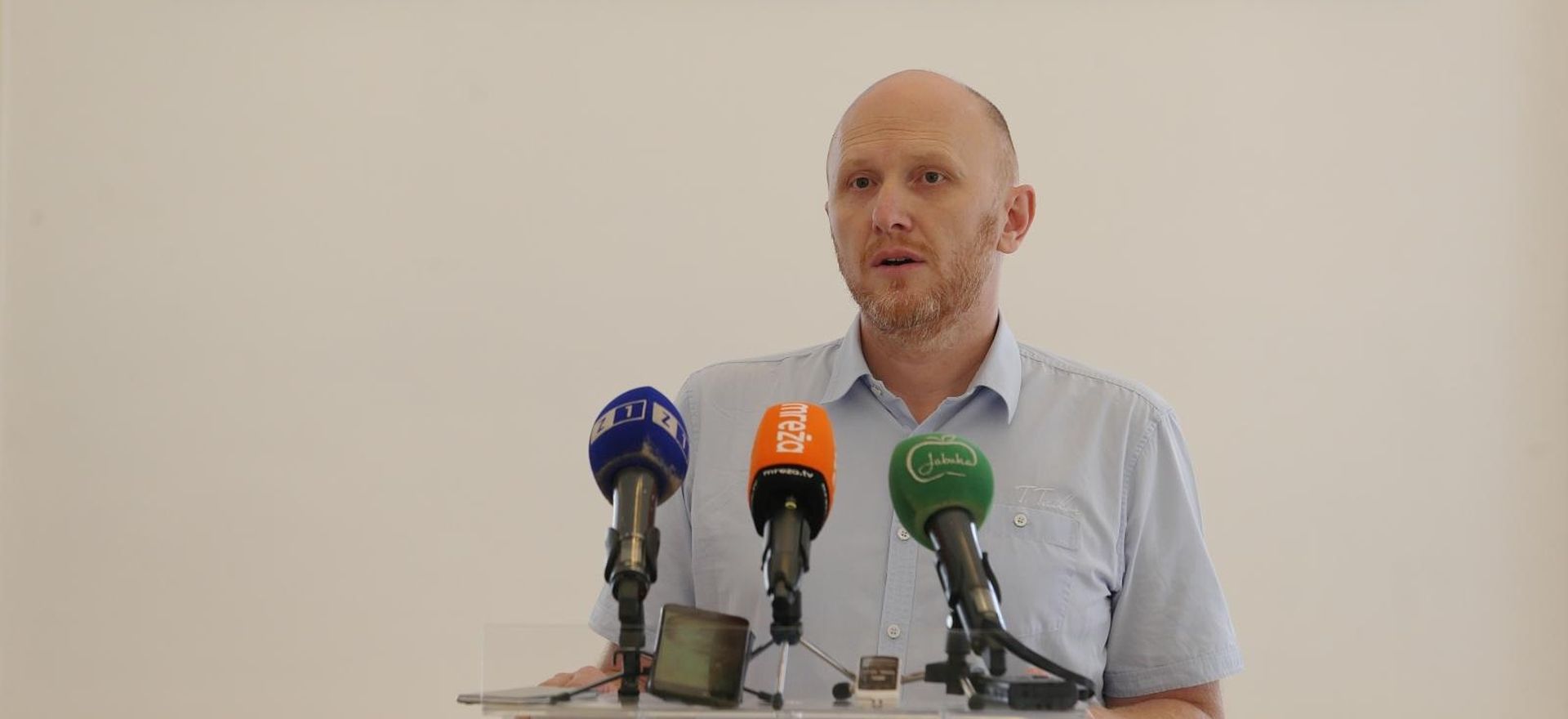 26.07.2018., Starogradska vijecnica, Zagreb - Zastupnik Renato Petek odrzao je konferenciju za medije oko smjene predsjednicinog savjetnika Tomislava Madzara. 
Photo: Dalibor Urukalovic/PIXSELL