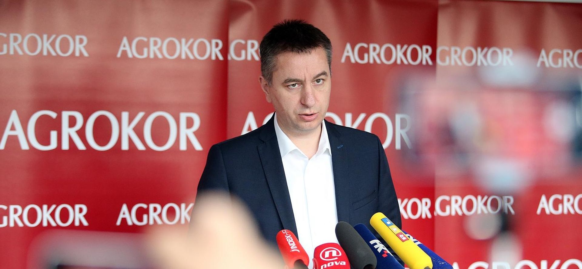 31.05.2018., Zagreb - Konferencija za medije o tijeku procesa postizanja nagodbe u Agrokoru. Izvanredni povjerenik Fabris Perusko. 
Photo: Goran Stanzl/PIXSELL
