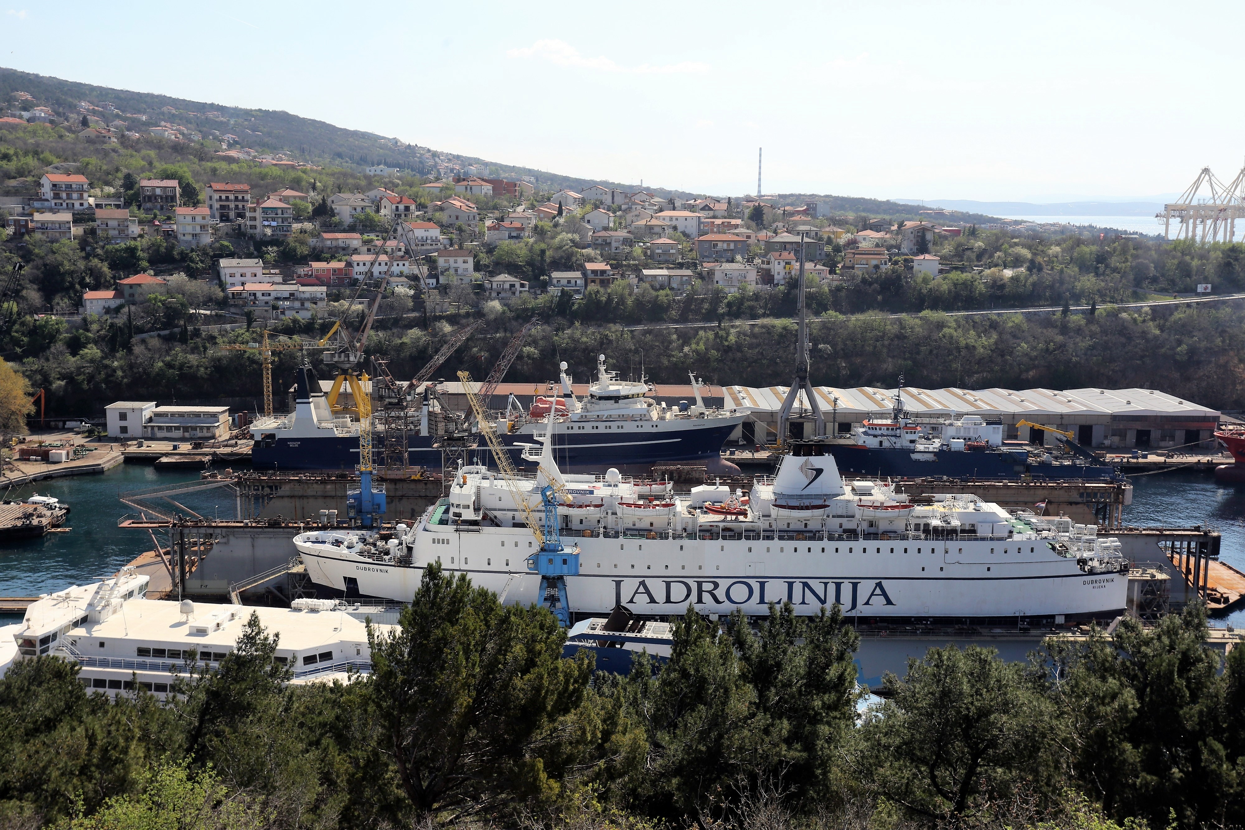 30.03.2017., Rijeka - Brodogradiliste Viktor Lenac i brodovi na remontu - popravku i preinakama. Photo: Goran Kovacic/PIXSELL