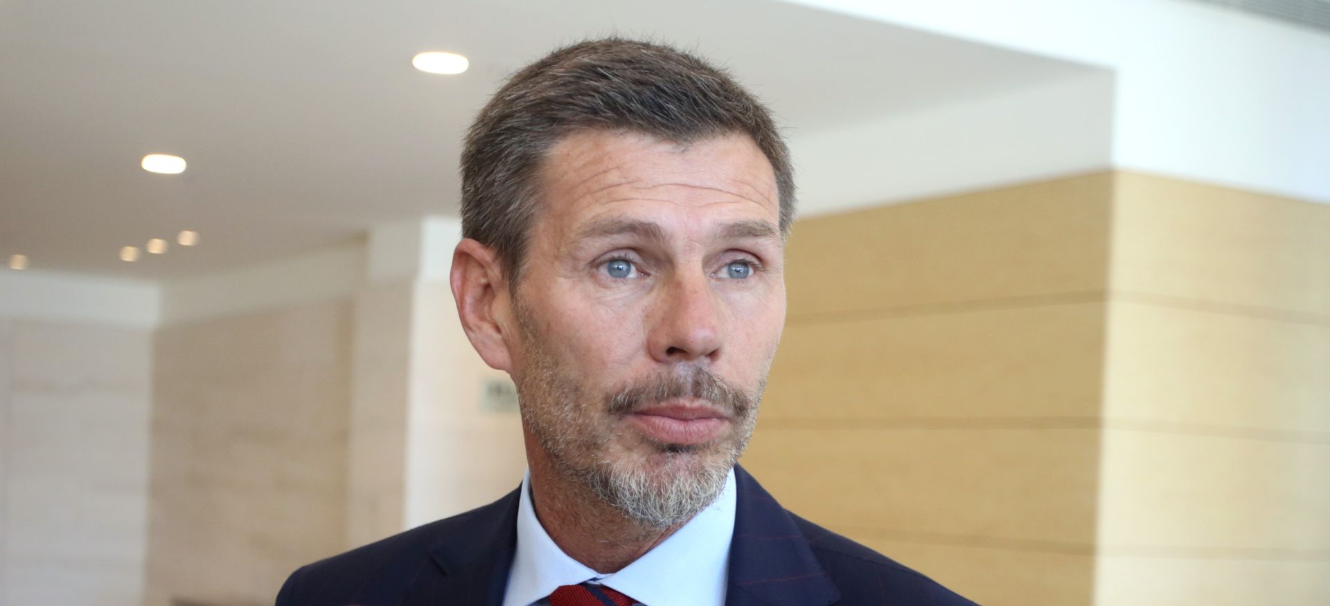 11.09.2018., Podstrana - U hotelu Le Meridien Lav odrzava se generalna skupstina Europskog udruzenja nogometnih klubova (ECA). Zvonimir Boban dao je izjavu novinarima.

Photo: Miranda Cikotic/PIXSELL