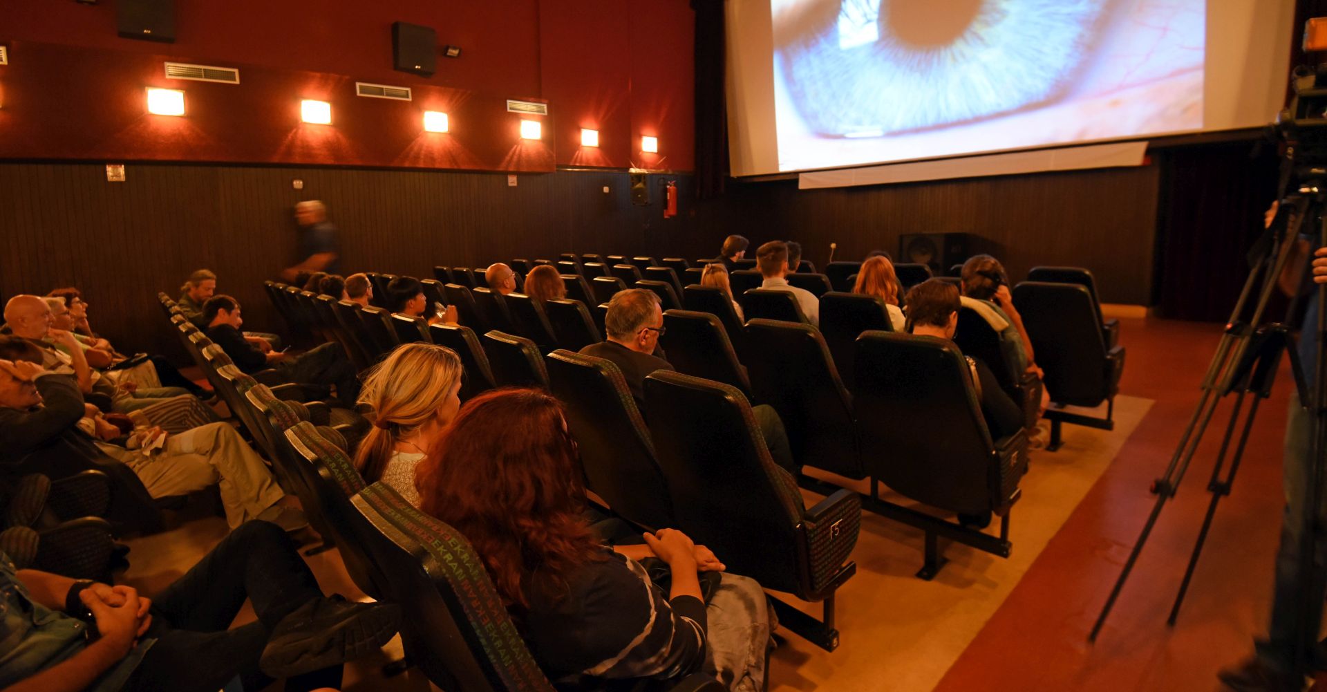 SPLIT, 4.10.2018 - Otvorenje Splitskoga filmskog festivala, međunarodnog festivala novog u Kinu Karaman, a nakon otvorenja prikazan je film iz dugometražne konkurencije "Oni koji su dobro" švicarskoga redatelja Cyrila Schaublina     foto HINA/ Mario STRMOTIĆ/ms