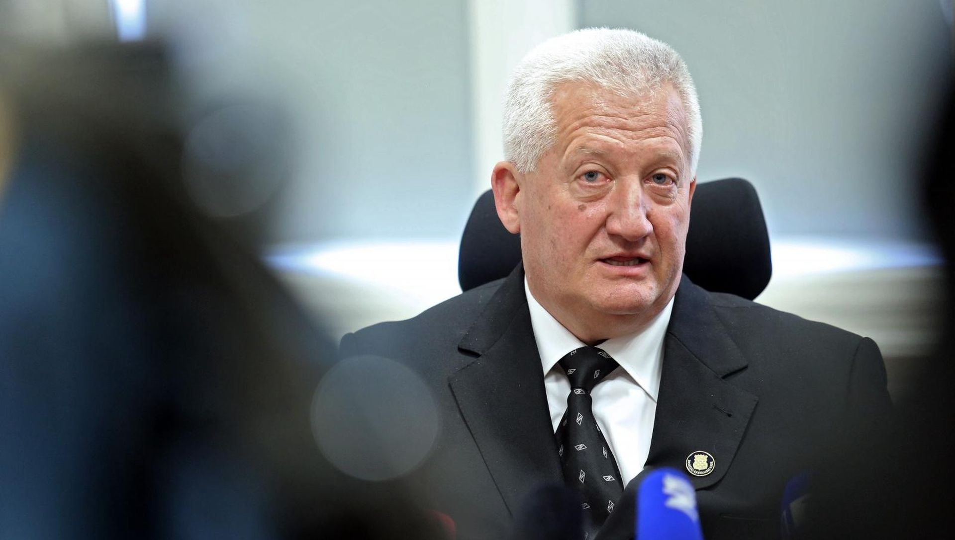 03.02.2018., Jurja Habdelica 2, Zagreb - General Pavao Miljavac ponovno je izabran za predsjednika Hrvatskog generalskog zbora (HGZ) na redovitoj izbornoj skupstini nakon cega je odrzao konferenciju za novinare. 
Photo: Sanjin Strukic/PIXSELL