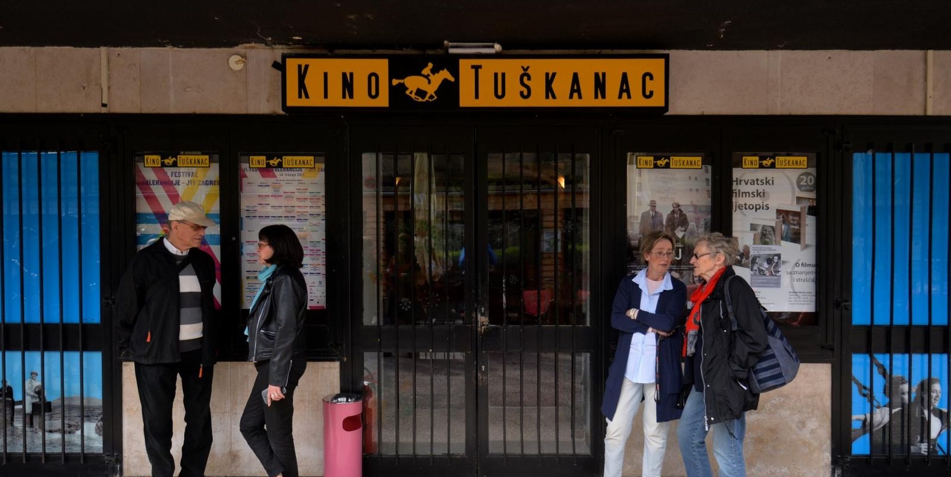 13.04.2017., Zagreb - Hrvatski filmski savez i kino Tuskanac pokrenuli akciju "Daj mi kino! 2" kojom se bore za ocuvanje Kina Tuskanac. 
Photo: Marko Lukunic/PIXSELL