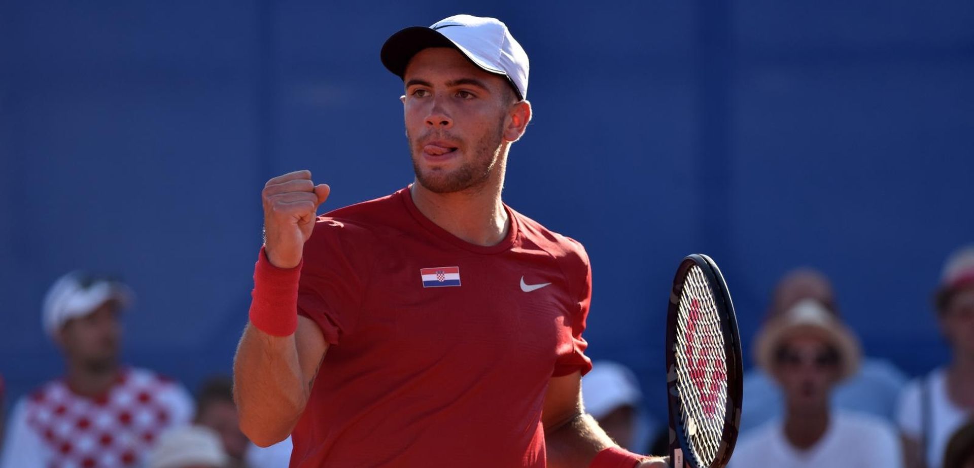 16.09.2018., Zadar - Polufinalni susret Davis Cupa izmedju Hrvatske i SAD-a. Teniski mec Borna Coric - Frances Tiafoe.
Photo: Hrvoje Jelavic/PIXSELL
