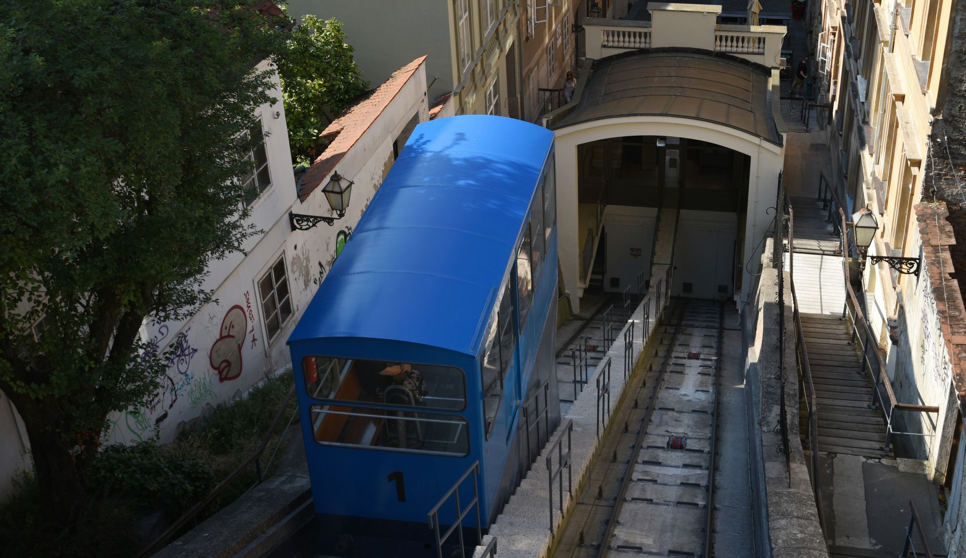 08.07.2016., Zagreb - Gradska uspinjaca nakon opseznih radova ponovno pustena u promet.
Photo: Davor Visnjic/PIXSELL