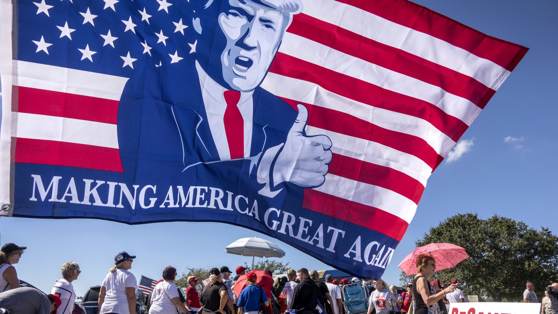 epa07133997 US President Donald J. Trumpâ€™s supporters make a line to attend the Make America Great Again Rally in Hertz Arena, Fort Myers, Florida, USA, 31 October 2018. Trump holds a national midterm campaign tour with MAGA rallies scheduled in key congressional districts and states including Florida, Missouri, West Virginia, Indiana, Montana, Georgia, Tennessee, and Ohio supporting the GOP majorities in the House and Senate.  EPA/CRISTOBAL HERRERA