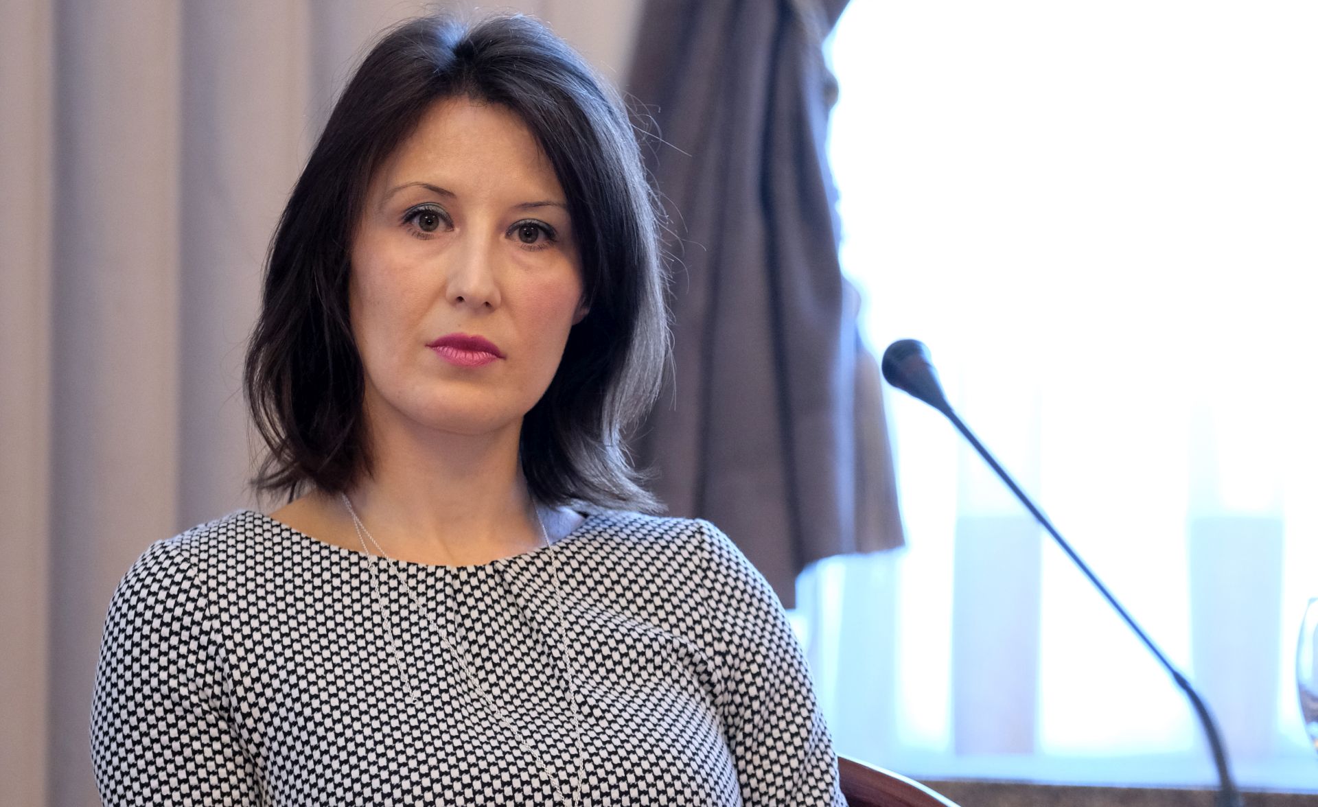 Zagreb, 16.11.2018 - Konferencija za novinare "Hrvatska bez korupcije“ u organizaciji stranke Pametno. Na konferenciji se razgovaralo o djelovanju koje može sprječavati korupciju, a govorili su Zdravko Petak, Vuk Vuković, Damir Bakić i Dalija Orešković.
Na fotografiji Dalija Orešković.
foto HINA/ Edvard ŠUŠAK/ es