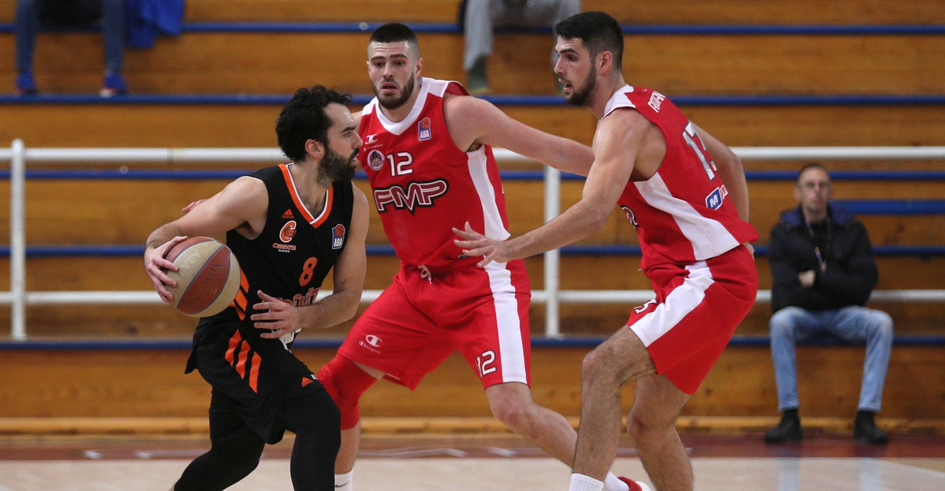 Beograd, 17.11.2018. - Koarkai Cedevite pobijedili su u 8. kolu regionalne ABA lige u gostima FMP s 95-81 (25-16, 22-19, 26-19, 22-27). 
foto HINA/ BETAPHOTO/ ABA liga/ FMP/ ua