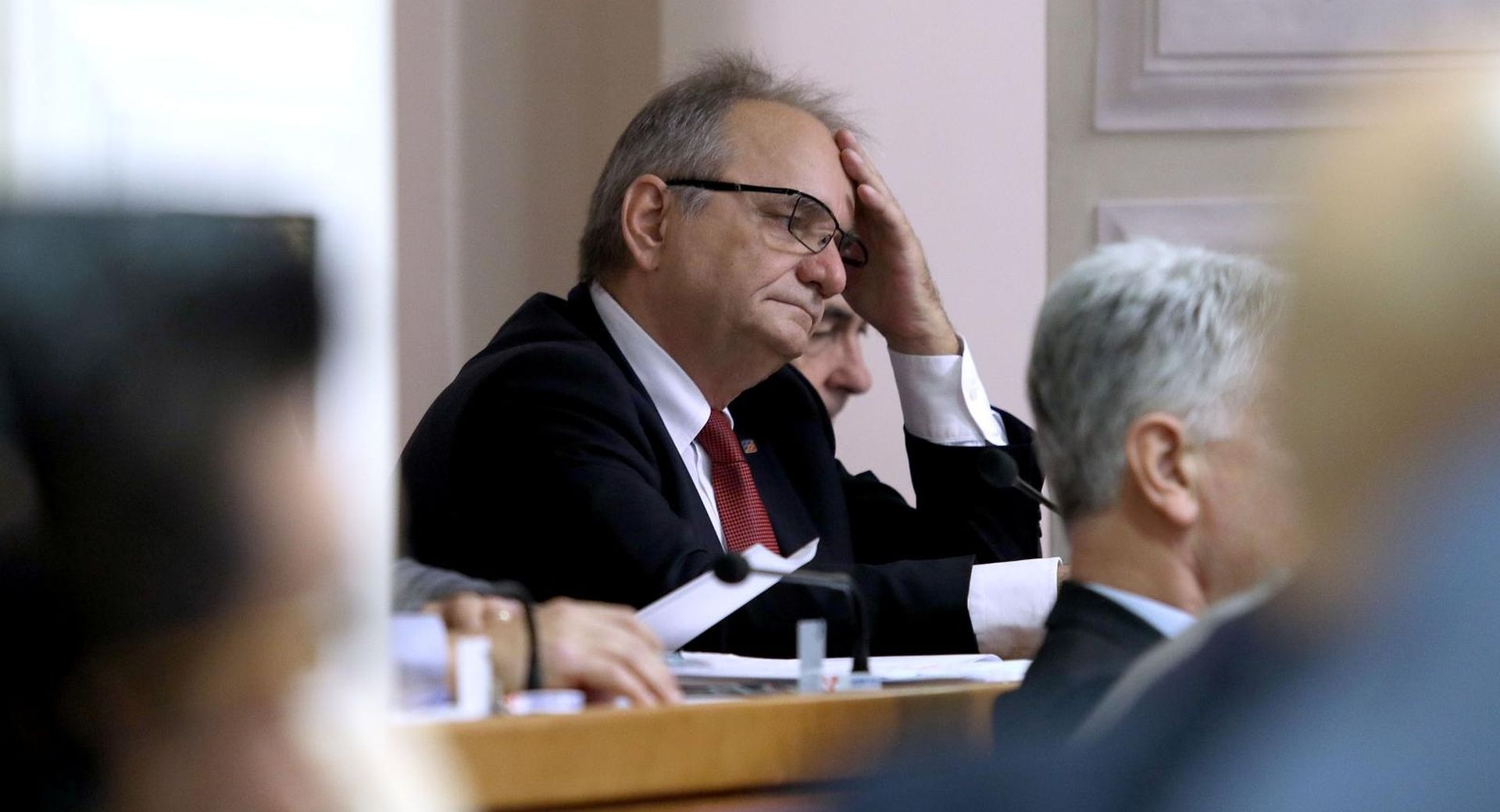 04.10.2017., Zagreb - Sabor je 5. sjednicu nastavio glasovanjem o raspravljenim tockama dnevnog reda. Branimir Glavas. Photo: Patrik Macek/PIXSELL
