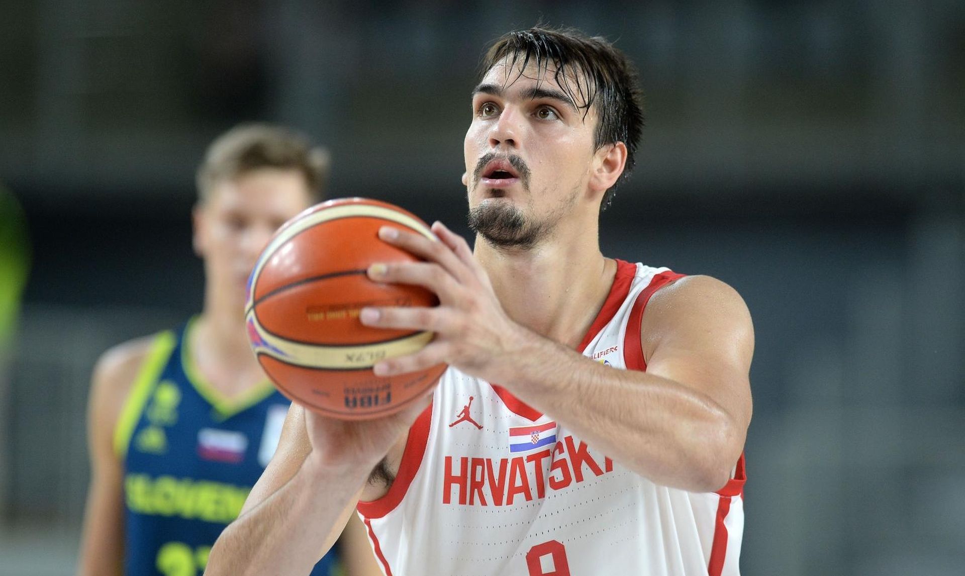 05.09.2018., Varazdin - Prijateljska kosarkaska utakmica, Hrvatska - Slovenija. Dario Saric Photo: Vjeran Zganec Rogulja/PIXSELL