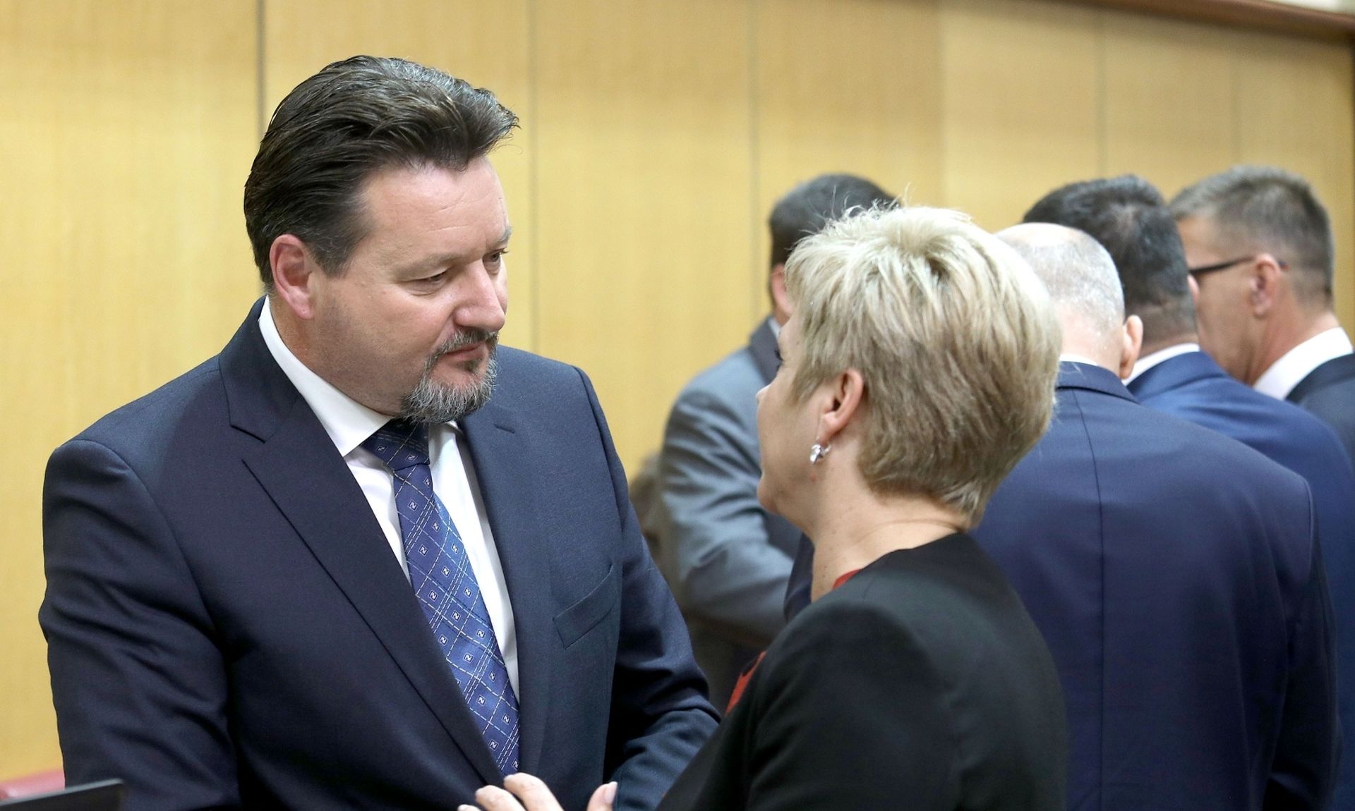 Zagreb: Hrvatski sabor počeo 10. sjednicu 14.11.2018., Zagreb - Hrvatski sabor poceo je danas 10. sjednicu, zadnju u ovoj godini. Prema planu pred zastupnicima je 15 dana plenarnog zasjedanja, a sjednica je pocela aktualnim prijepodnevom, odnosno postavljanjem pitanja Vladi. Ministar uprave Lovro Kuscevic, Grozdana Peric, 
Photo: Patrik Macek/PIXSELL