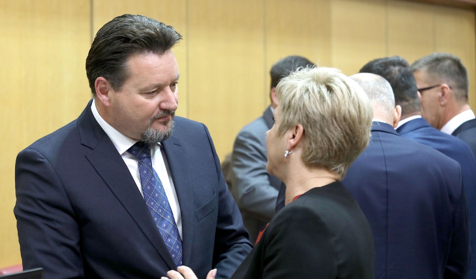 Zagreb: Hrvatski sabor počeo 10. sjednicu 14.11.2018., Zagreb - Hrvatski sabor poceo je danas 10. sjednicu, zadnju u ovoj godini. Prema planu pred zastupnicima je 15 dana plenarnog zasjedanja, a sjednica je pocela aktualnim prijepodnevom, odnosno postavljanjem pitanja Vladi. Ministar uprave Lovro Kuscevic, Grozdana Peric, 
Photo: Patrik Macek/PIXSELL