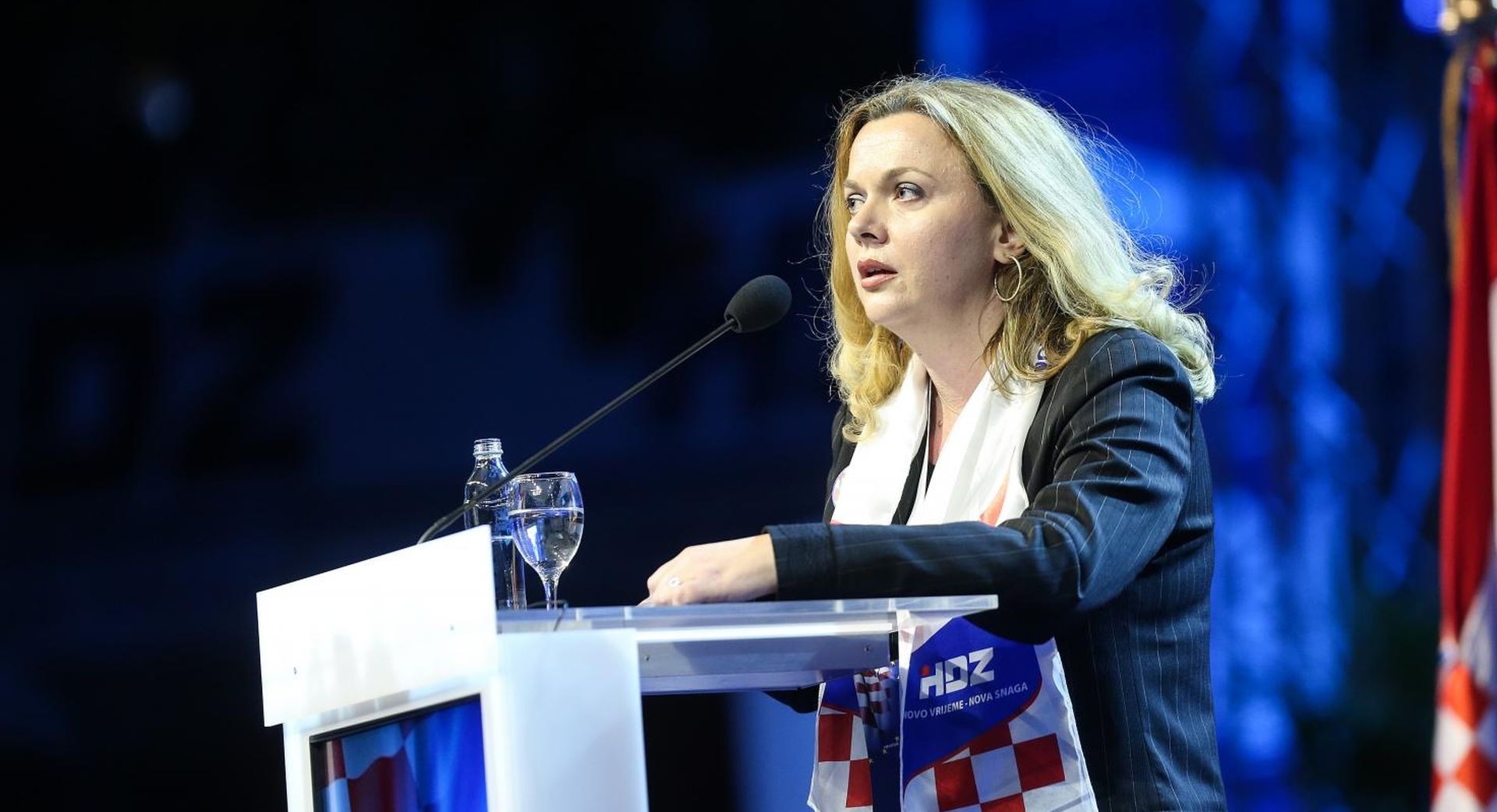 17.05.2014., Zagreb - U Kosarkaskom centru Drazen Petrovic odrzan je motivacijski sabor Hrvatske demokratske zajednice. Zeljana Zovko. Photo: Petar Glebov/PIXSELL