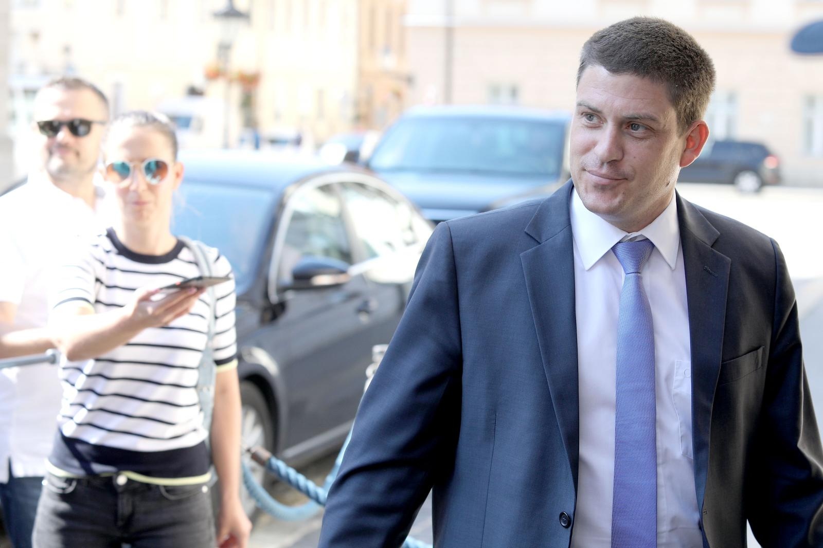 Zagreb: Vlada zasijeda u novoj dvorani 19.07.2018., Zagreb- Zbog rekonstrukcije dvorane za sjednice Vlada RH zasijeda u privremenom prostoru svecane dvorane. 
Oleg Butkovic, 

Photo: Patrik Macek/PIXSELL