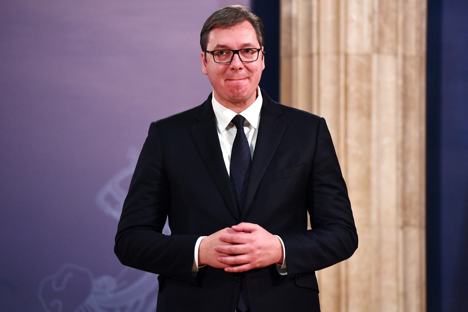 Beograd: Vučić i Dačić komentirali odbijanje članstva Kosova u Interpol 20.11.2018., Beograd, Srbija - Predsjednik Srbije Aleksandar Vucic odrzao konferenciju za medije povodom ne ulaska Kosova u Interpolo. Photo: Srdjan Ilic/PIXSELL