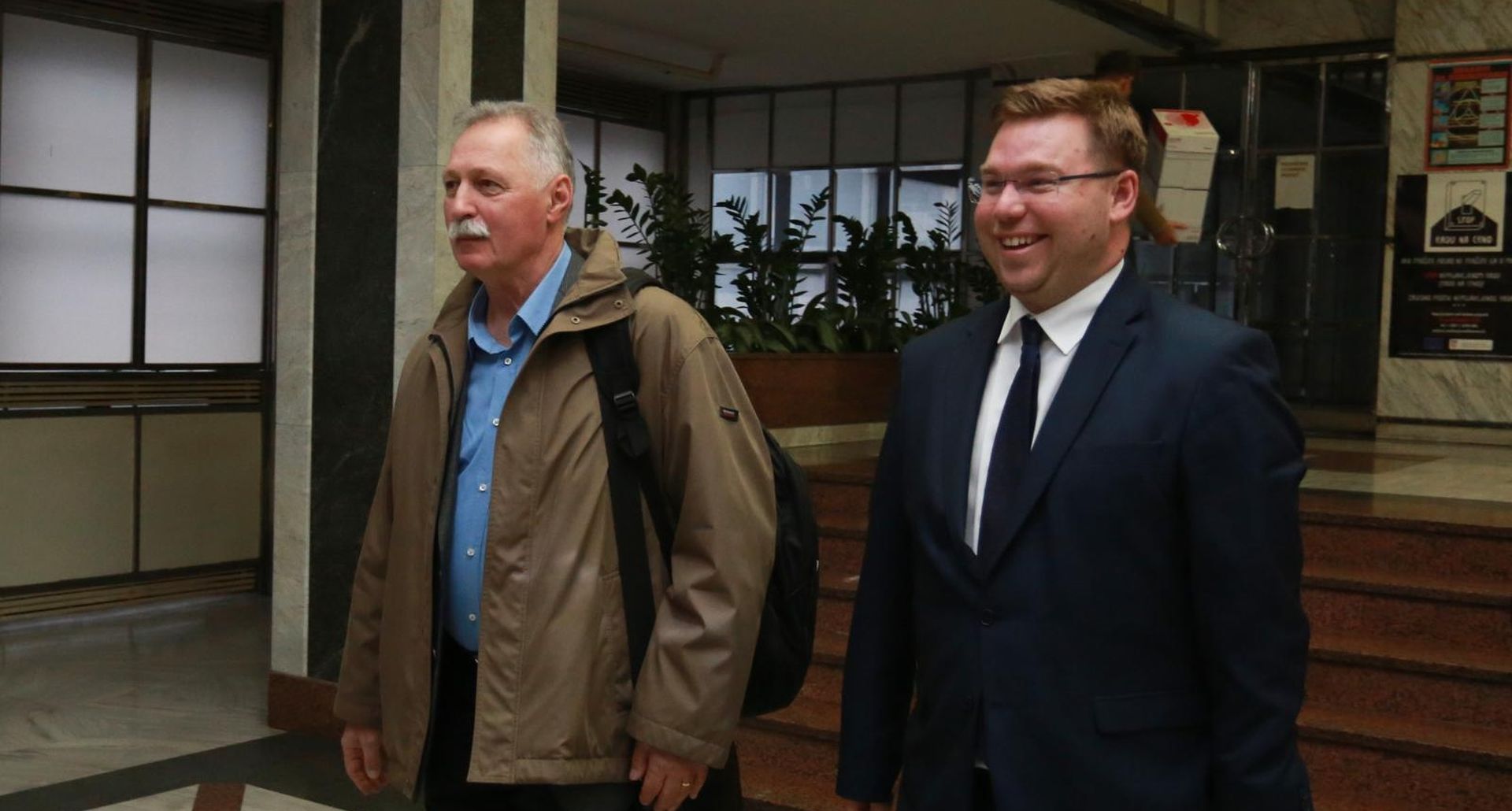 22.11.2018., Zagreb - Odrzan postupak mirenja izmedju predstavnika sindikata javnih sluzbi i Vlade RH. Branimir Mihalinec i Marko Pavic.
Photo: Matija Habljak/PIXSELL