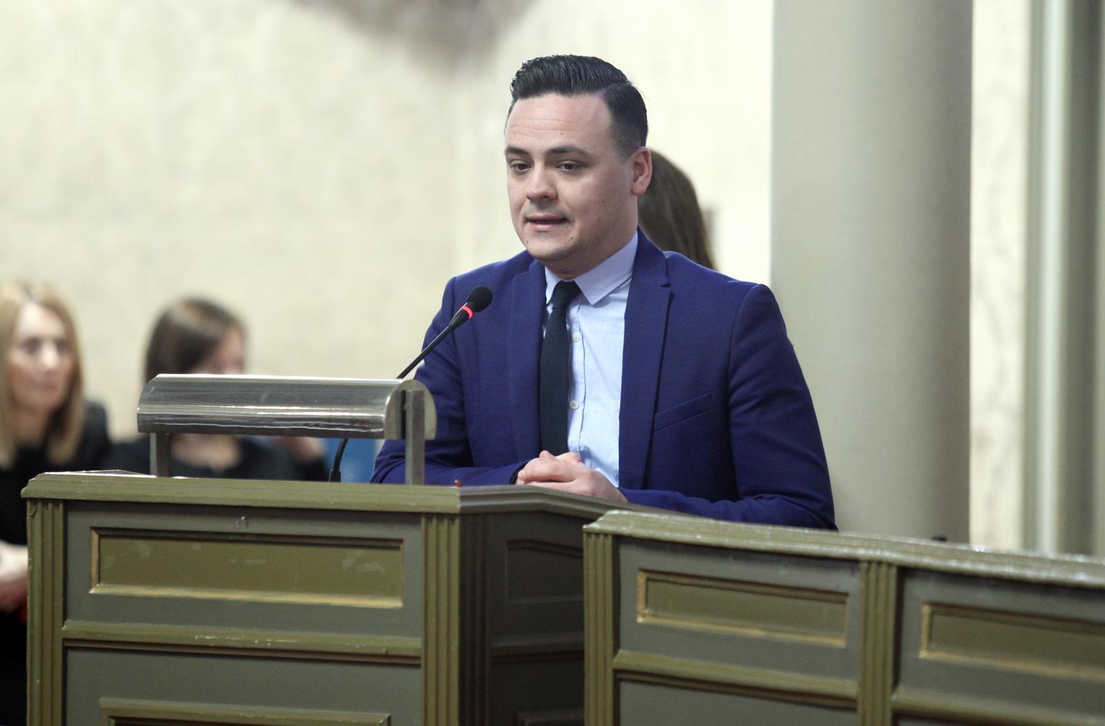 26.02.2018., Zagreb - 9. sjednica Gradske skupstine Grada Zagreba. Kresimir Kartelo.
Photo: Sanjin Strukic/PIXSELL