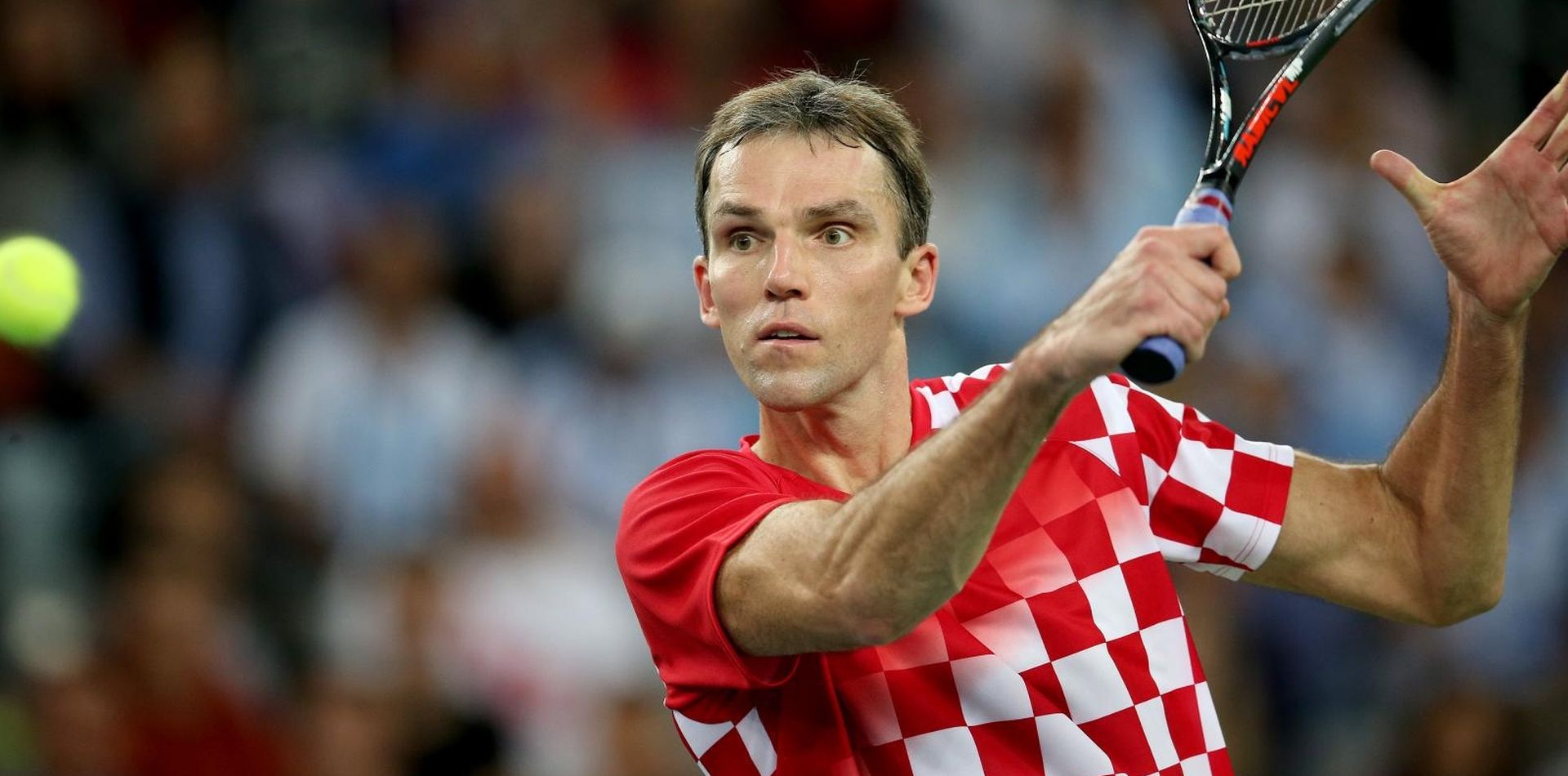 27.11.2016., Arena Zagreb, Zagreb - Finale Davis kupa, Hrvatska - Argentina, Ivo Karlovic - Federico Delbonis.
Photo: Igor Kralj/PIXSELL
