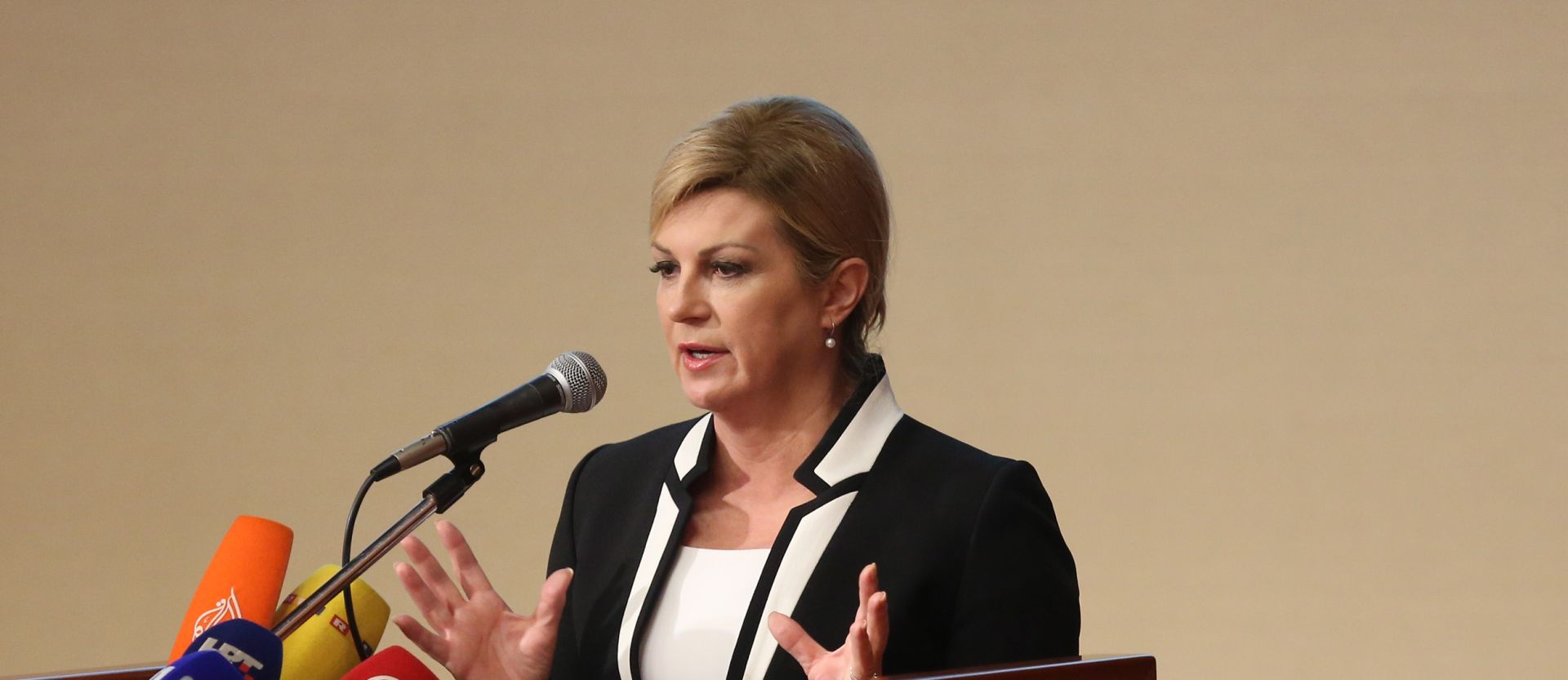 7.11.2018., Opatija - U hotelu Adriatic odrzava se skup ekonomista "Ekonomska politika Hrvatske u 2019. godini". Predsjednica Kolinda Grabar-Kitarovic.
Photo: Nel Pavletic/PIXSELL