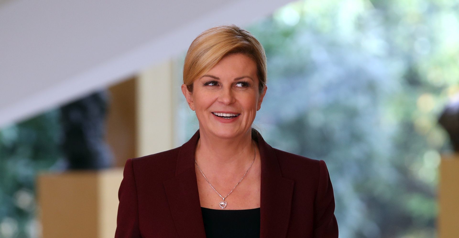 Zagreb, 30.10.2018 - Predsjednica Republike Hrvatske Kolinda Grabar-Kitaroviæ primila je potpredsjednika Europske komisije za euro i socijalni dijalog Valdisa Dombrovskisa.
foto HINA/ Damir SENÈAR /ds
