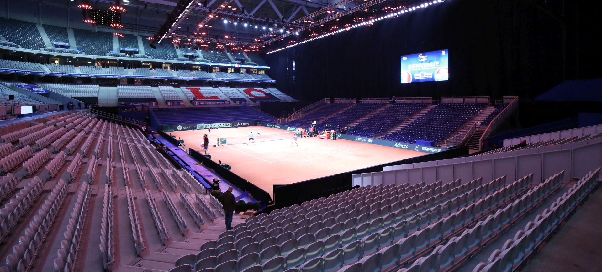 Lille,  21.11.2018. - Trening Hrvatske Davis Cup reprezentacije u Lillu.  foto HINA/ Daniel KASAP/ dk
