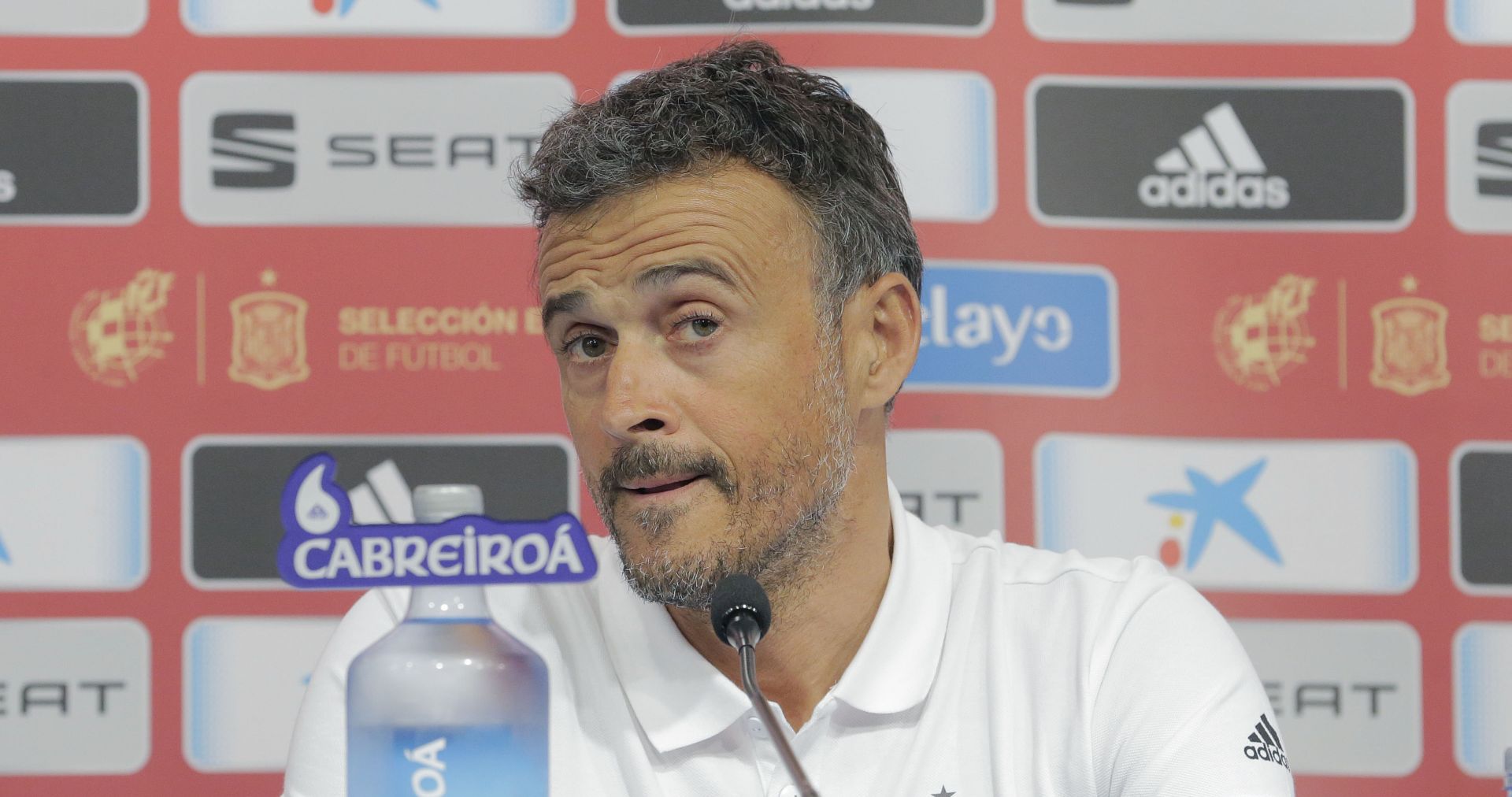 Zagreb, 14.11.2018 - Održana je konferencija za medije španjolske nogometne reprezentacije. Na slici Luis Enrique.  foto HINA/ Tomislav PAVLEK /tp