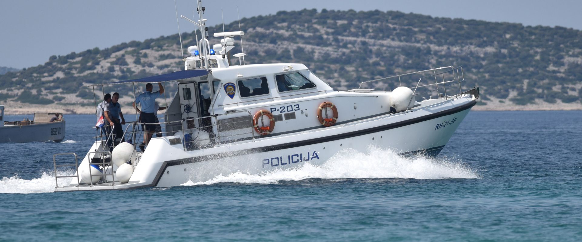 Šibenik: Ophodnja pomorske policije u šibenskom akvatoriju 04.07.2018., Sibenik - Ophodnja pomorske policije u sibenskom akvatoriju. 
Photo: Hrvoje Jelavic/PIXSELL