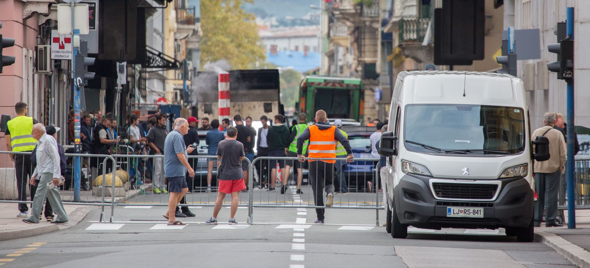 Rijeka:  Adamićeva ulica privremeno zatvorena zbog snimanja filma Run Away 23.09.2018. Rijeka - Adamiceva ulica u Rijeci privremeno je zatvorena zbog snimanja filma Run Away.
Photo: Nel Pavletic/PIXSELL