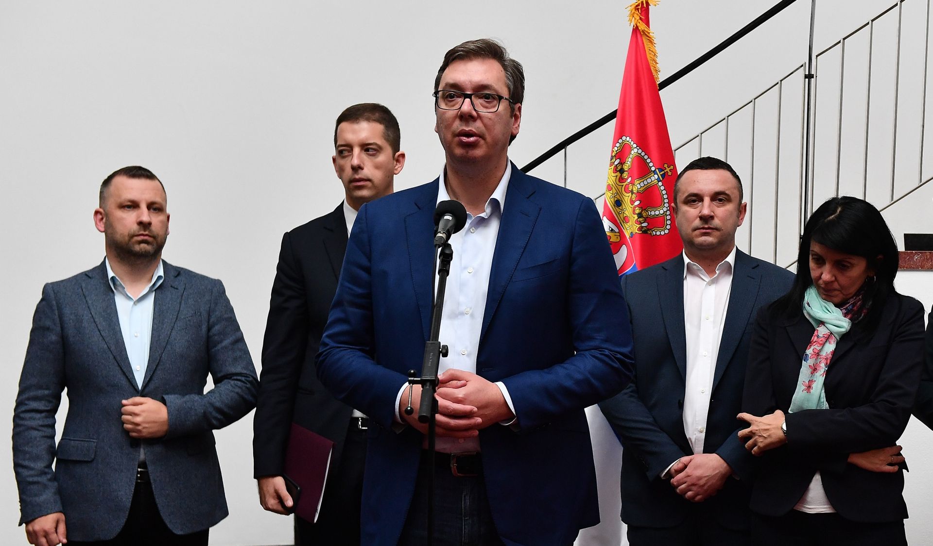 22.11.2018., Beograd, Srbija - Predsjednik Srbije Aleksandar Vucic odrzao je konferenciju za medije nakon sastanka s predstavnicima Srba s Kosova. 
Photo: Srdjan Ilic/PIXSELL