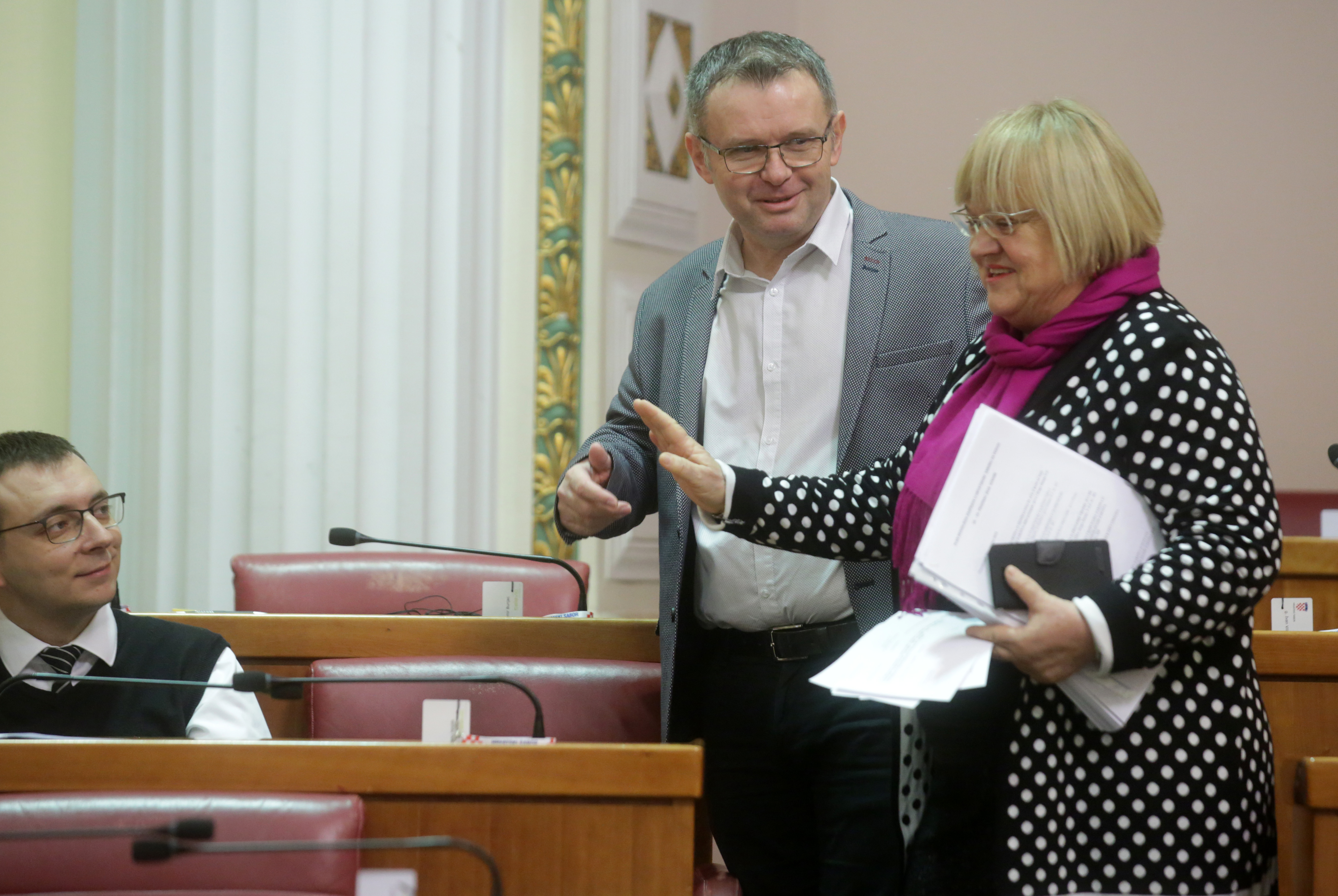Zagreb, 11.12.2018 - Nastavak sjednice Hrvatskoga sabora. Na fotografiji Bojan Glavašević, Tomislav Žagar, Anka Mrak-Taritaš. foto HINA / Daniel KASAP /dk