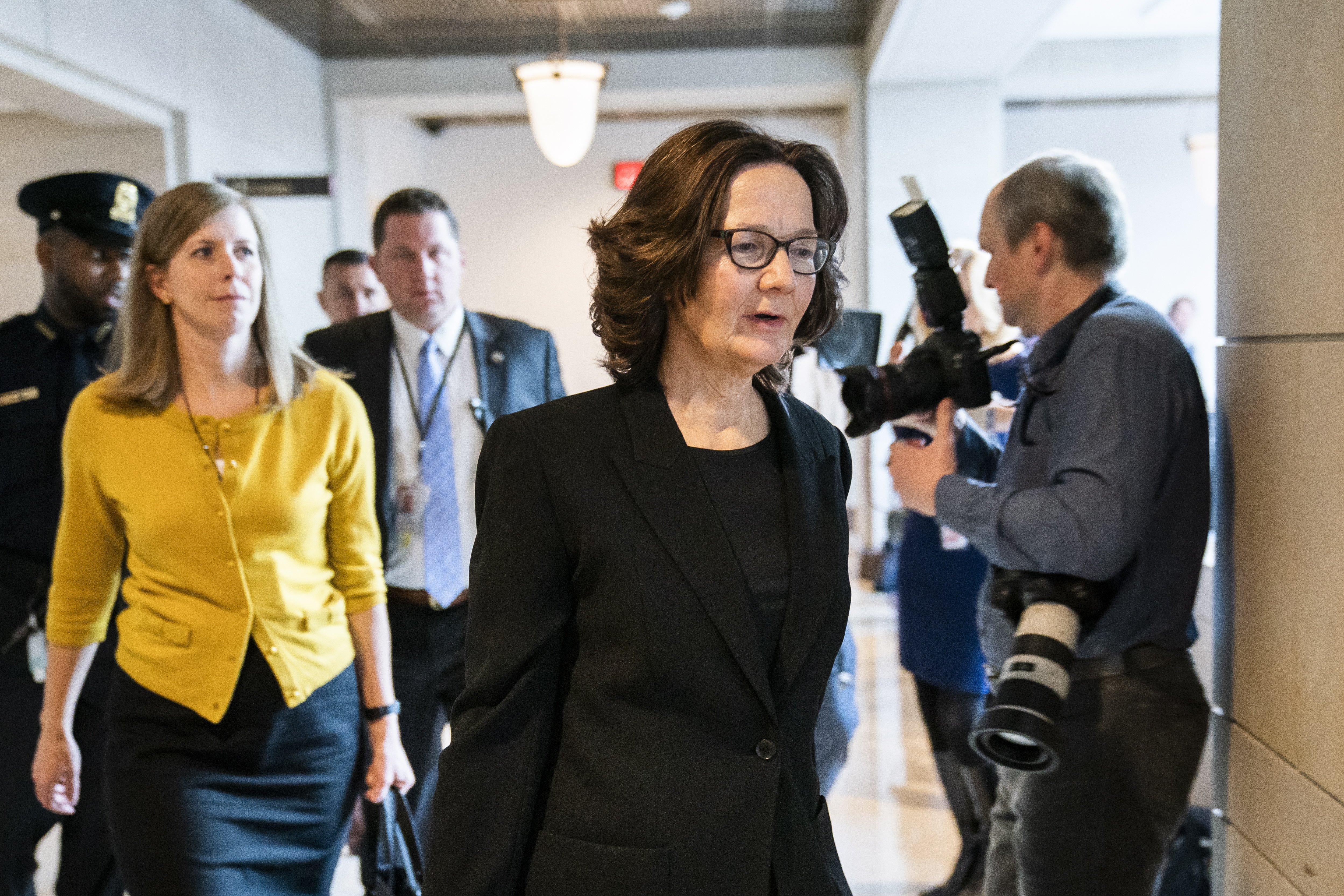 epa07226152 CIA Director Gina Haspell prepares to brief House leadership on the killing of Saudi journalist Jamal Khashoggi in US Capitol in Washington, DC, USA, 12 December 2018. Congress is preparing to formally condemn Saudi Crown Prince Mohammed bin Salman for Khashoggi's murder.  EPA/JIM LO SCALZO