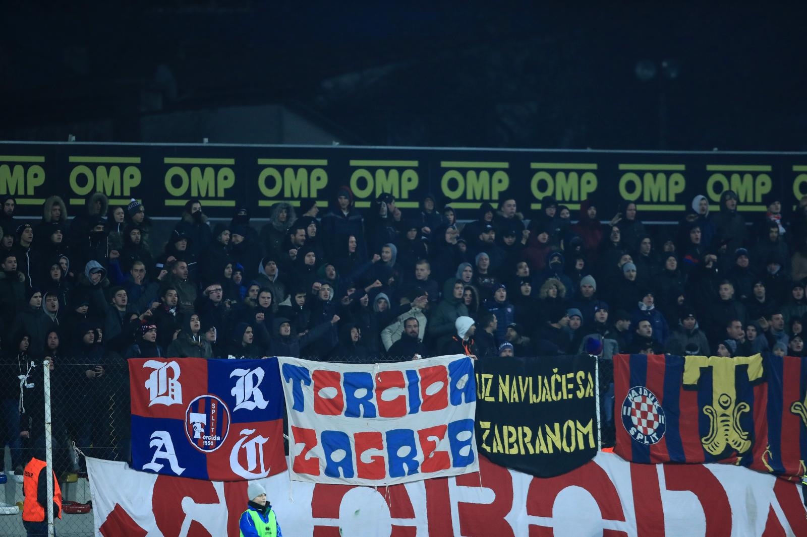 01.12.2018., stadion Kranjceviceva, Zagreb - Hrvatski Telekom Prva liga, 16. kolo, NK Rudes Zagreb - HNK Hajduk Split. Torcida. 
Photo: Slavko Midzor/PIXSELL