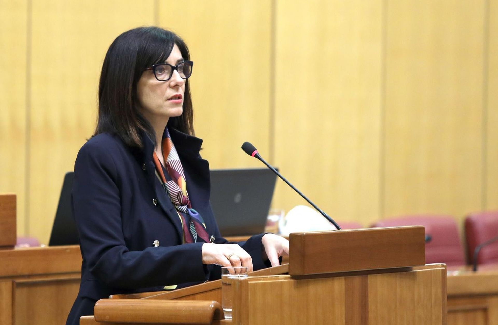 Zagreb: Sabor raspravlja o konacnom prijedlogu zakona o udžbenicima 13.12.2018., Zagreb - Sabor je 10. sjednicu nastavio raspravom o konacnom prijedlogu zakona o udzbenicima. Ministrica znanosti i obrazovanja  Blazenka Divjak. Photo: Patrik Macek/PIXSELL