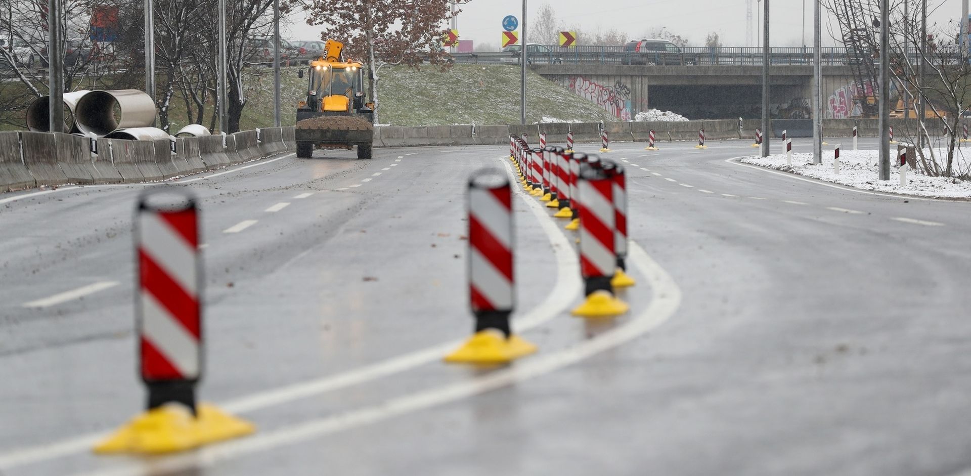 Zagreb: Radovi na remetinečkom rotoru i prilaznim cestama 14.12.2018., Zagreb - Radovi na remetineckom rotoru i prilaznim cestama. Photo: Igor Kralj/PIXSELL