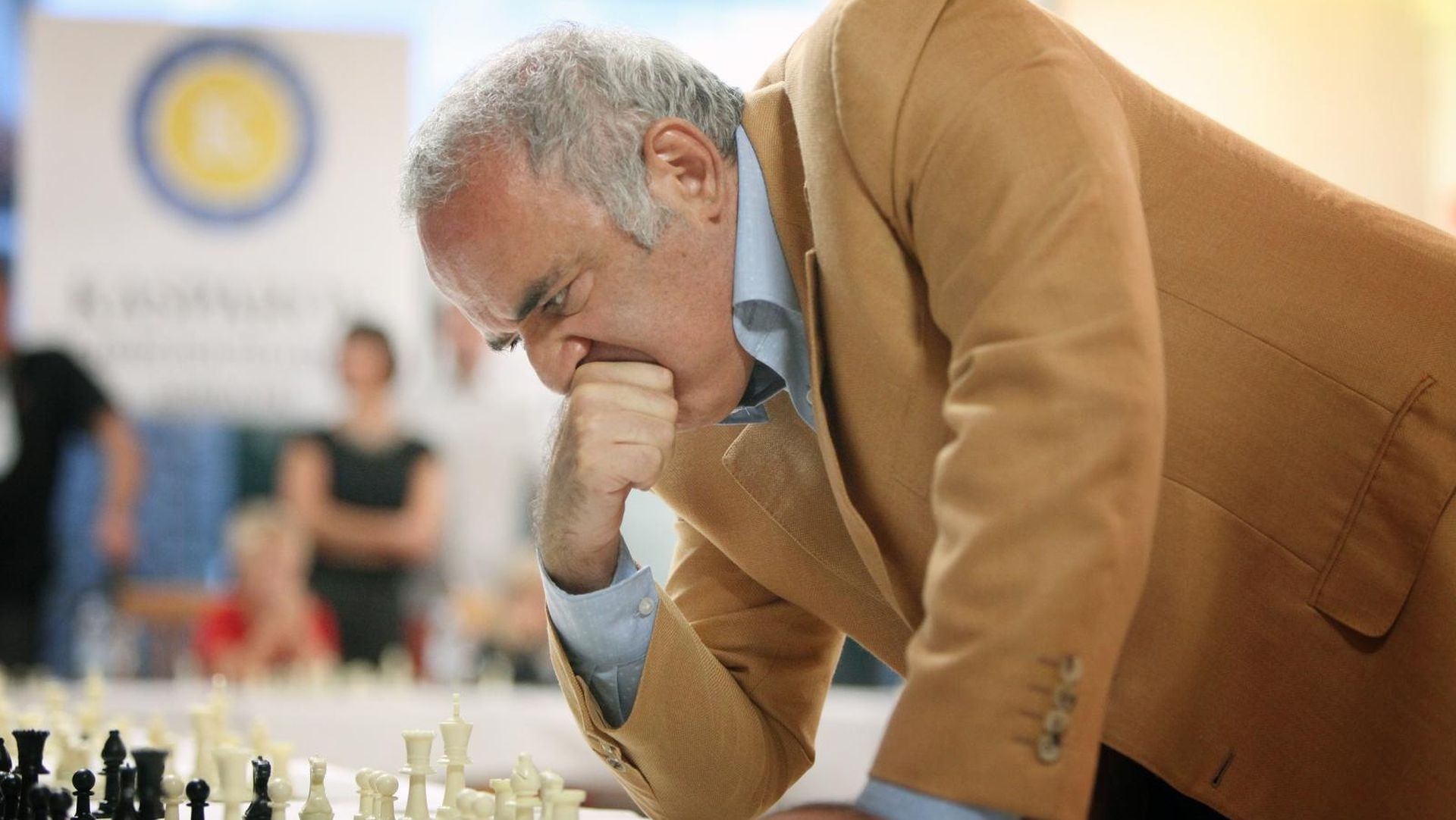 26.08.2018. Crikvenica - Gari Kasparov na otvorenju sahovskog turnira Adriatic Open 2018, odigrao je simultanku protiv 20 igraca.
Photo: Nel Pavletic/PIXSELL