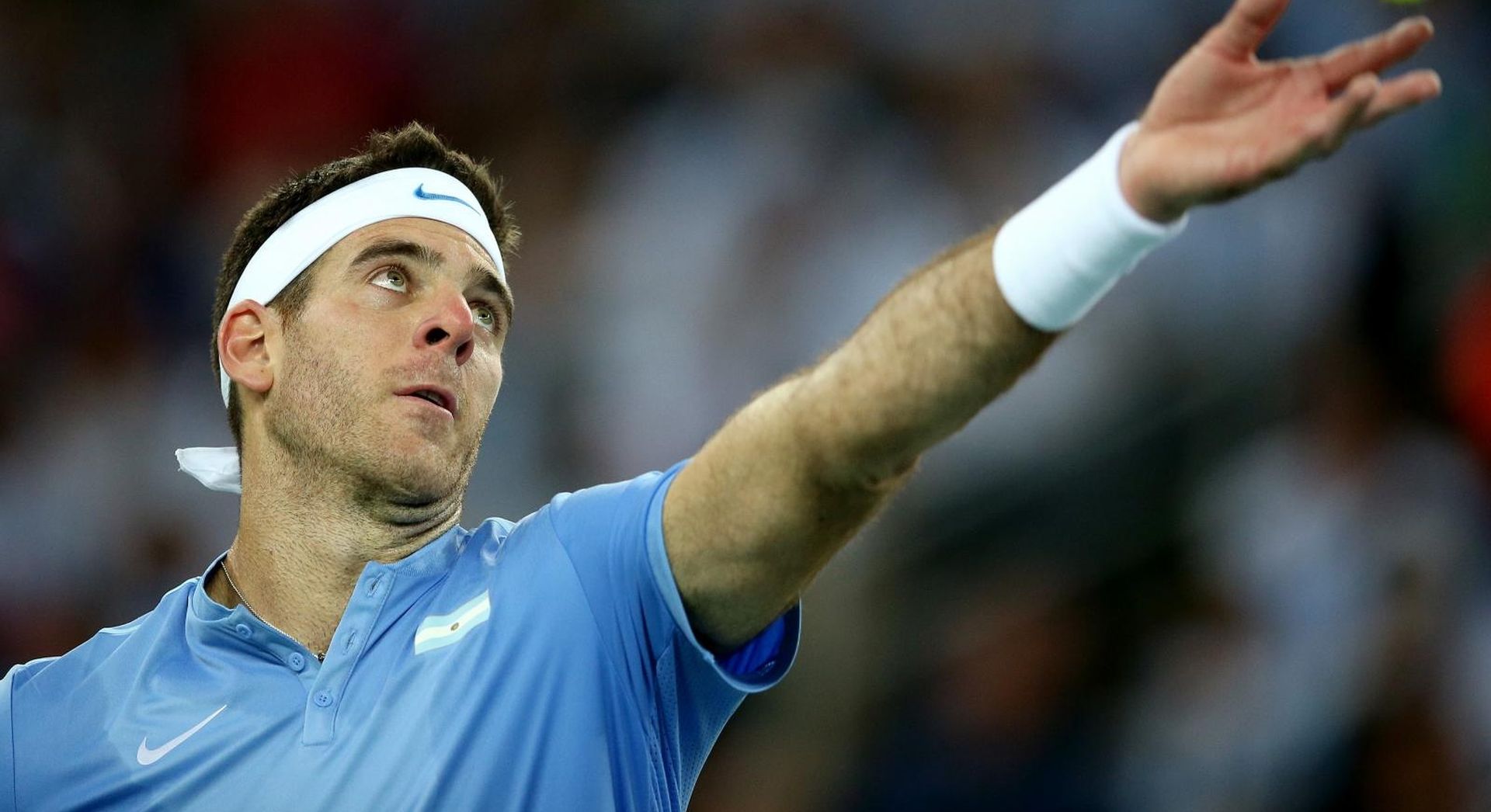 27.11.2016., Arena Zagreb, Zagreb - Finale Davis kupa, Hrvatska - Argentina, Marin Cilic - Juan Martin Del Potro.
 Photo: Igor Kralj/PIXSELL