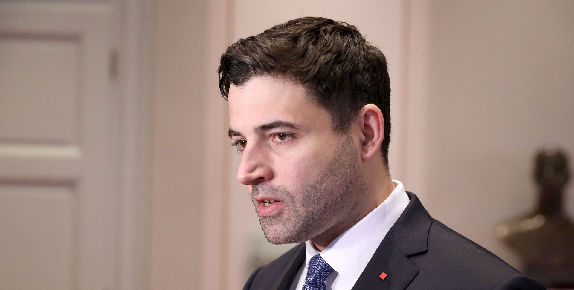 Zagreb: Davor Bernardić održao je u Saboru konferenciju za medije 04.12.2018., Zagreb- Predsjednik SDP-a Davor Bernardic odrzao je u Saboru konferenciju za medije.

Photo: Patrik Macek/PIXSELL