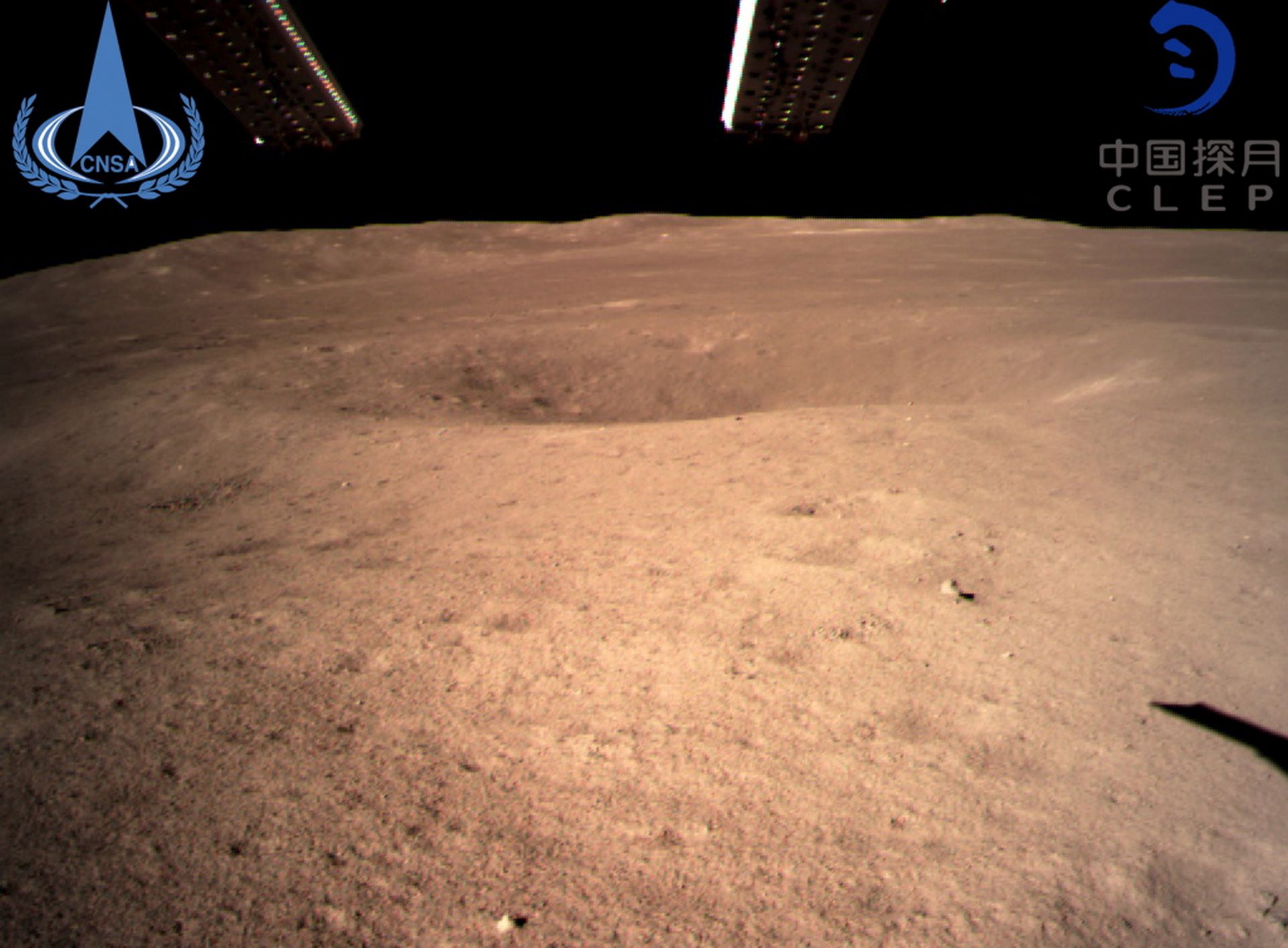 epa07259336 A handout photo made available by the Lunar Exploration and Space Engineering Center of China National Space Administration (CNSA) on 03 January 2019 shows the first photo of the moon's far side taken by China's Chang'e-4 lunar probe after its landing on the moon. China's Chang'e-4 lunar probe made the historic first ever soft landing on the far side of the moon on 03 January 2019 at 10.26am Beijing time (0226 GMT). It is the first spacecraft soft-landing on the moon's uncharted side that was never explored or visible from Earth.  EPA/China National Space Administration (CNSA)  / HANDOUT  HANDOUT EDITORIAL USE ONLY/NO SALES