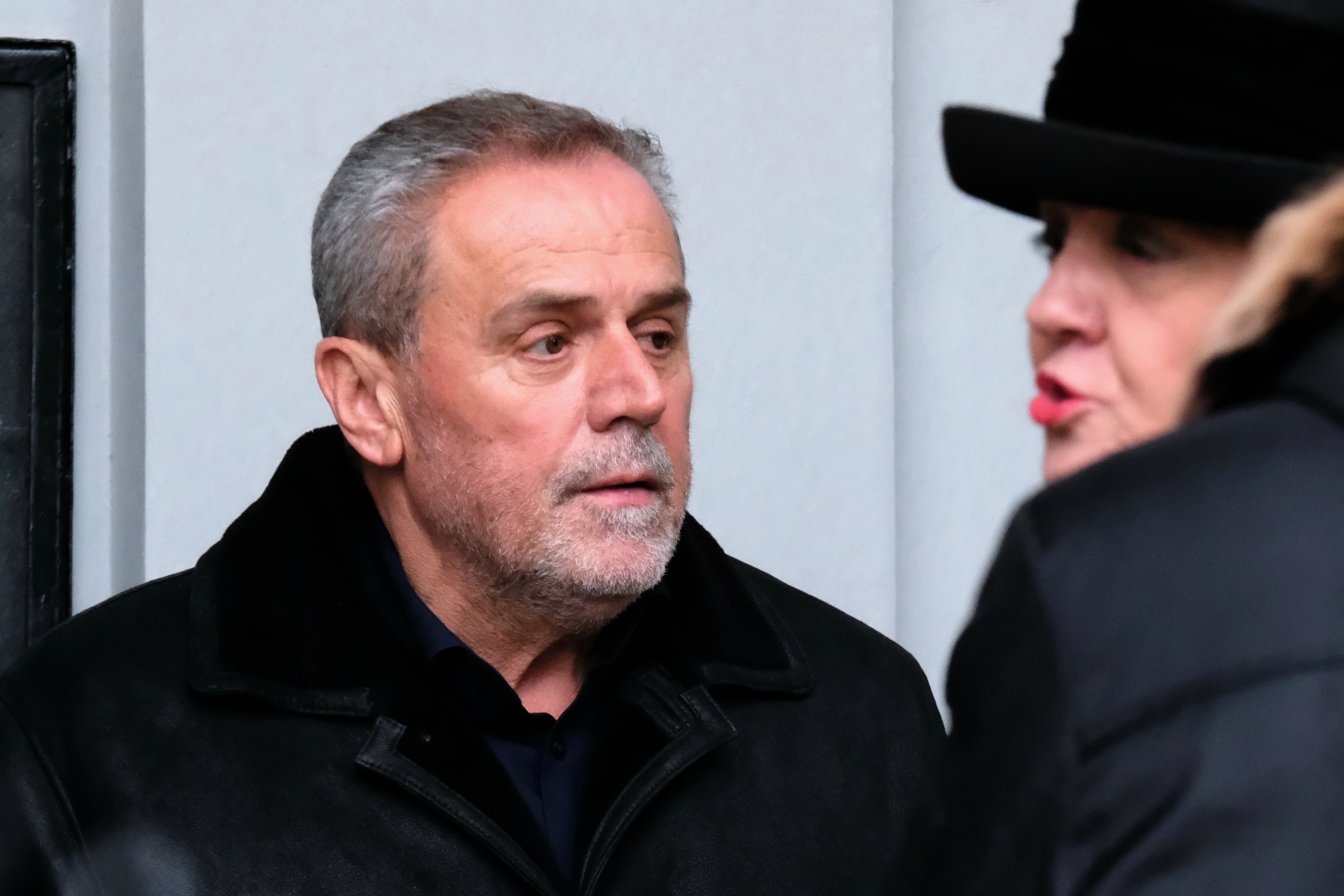 Zagreb, 07.01.2019. - Posljednji ispraćaj Ive Gregurevića, istaknutog hrvatskog dramskog umjetnika, na zagrebačkom Mirogoju.
Na fotografiji Milan Bandić.
foto HINA/ Edvard ŠUŠAK/ es