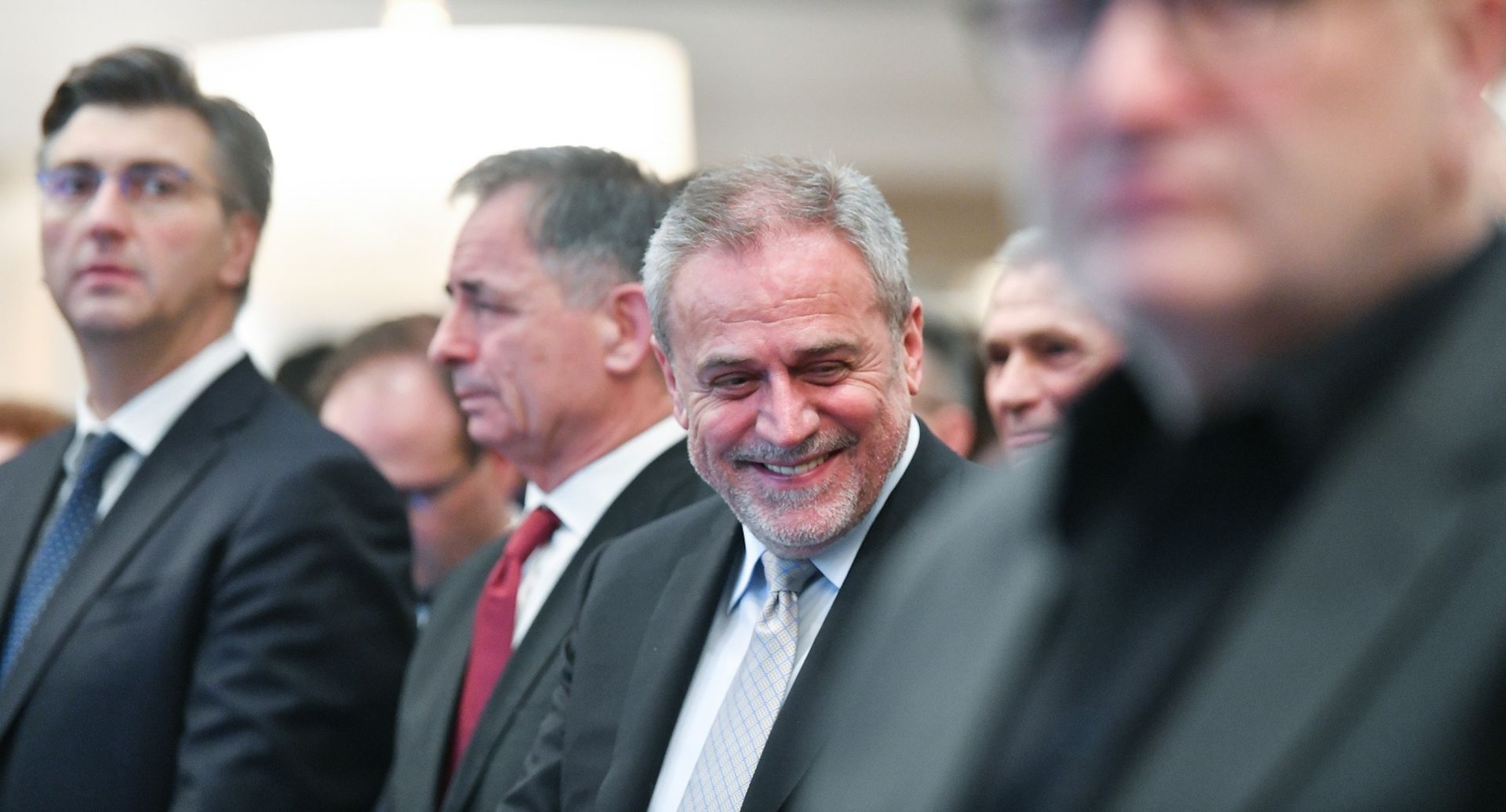 Zagreb: Srpsko narodno vijeće organiziralo je prijem u povodu proslave pravoslavnog Božića 06.01.2019., Zagreb-  Srpsko narodno vijece organiziralo je prijam u povodu proslave pravoslavnog Bozica. Milan Bandic, Milorad Pupovac, Andrej Plenkovic.
Photo: Sandra Simunovic/PIXSELL