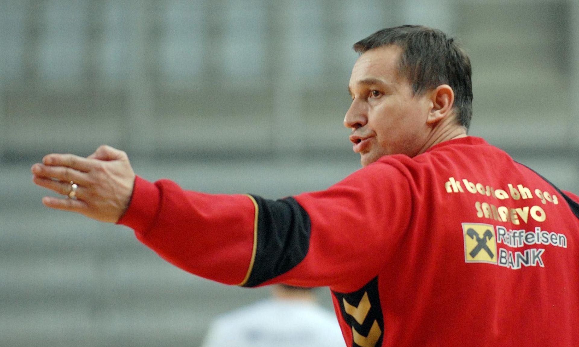 14.01.2011., Arena Varazdin, Varazdin - 1. medjunarodni rukometni turnir Varazdin open 2011., RK NEXE Nasice - Bosna BH Gas Sarajevo. Irfan Smajlagic, trener Bosne. 
Photo: Marko Jurinec/PIXSELL