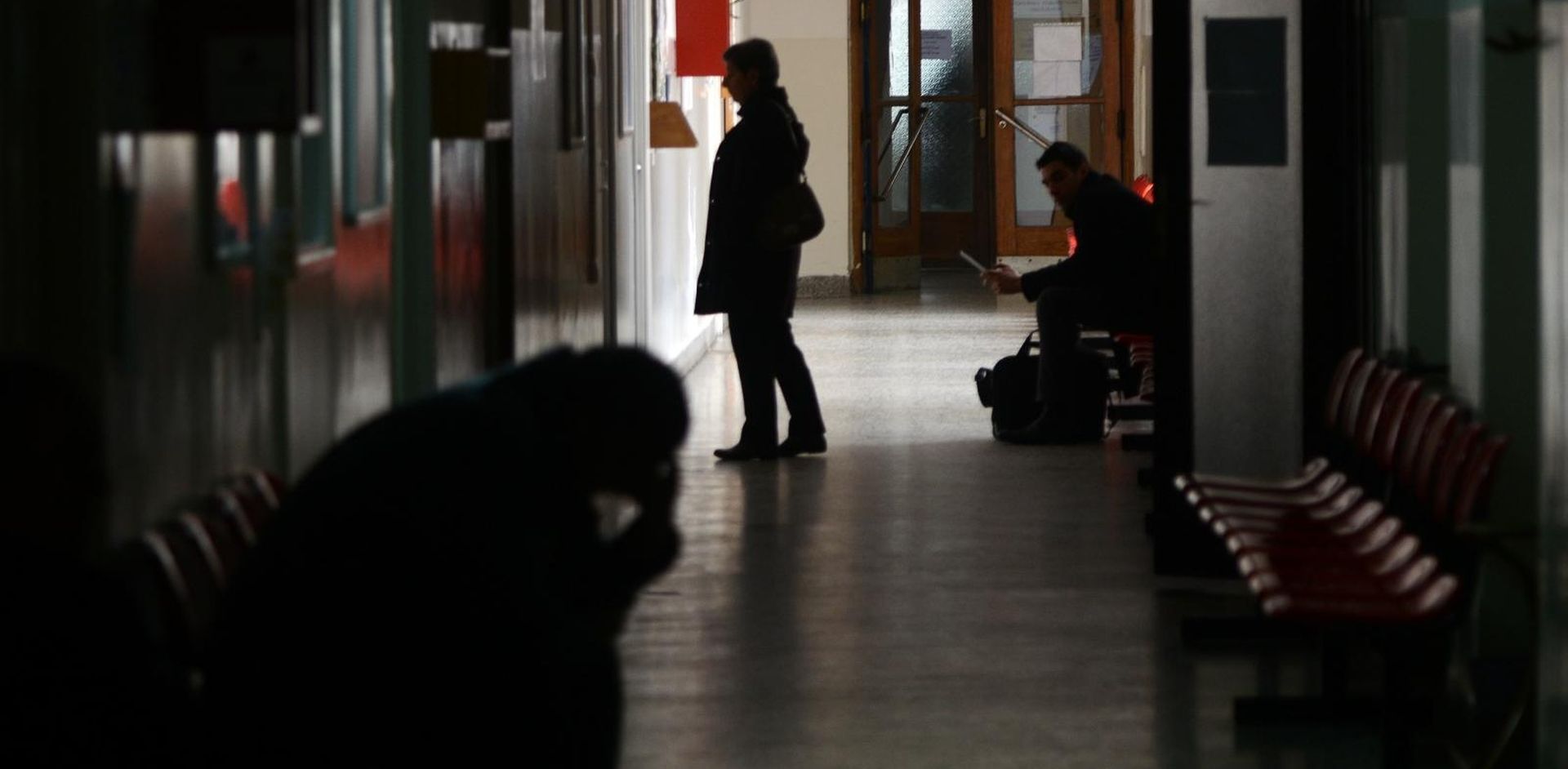 12.02.2015., Varazdin - Sezona gripe je na vrhuncu, u cekaonicama lijecnickih ordinacija u zgradi Zavoda za javno zdrvastvo Varazdinske zupanije tek poneki bolesnik. 
Photo: Marko Jurinec/PIXSELL