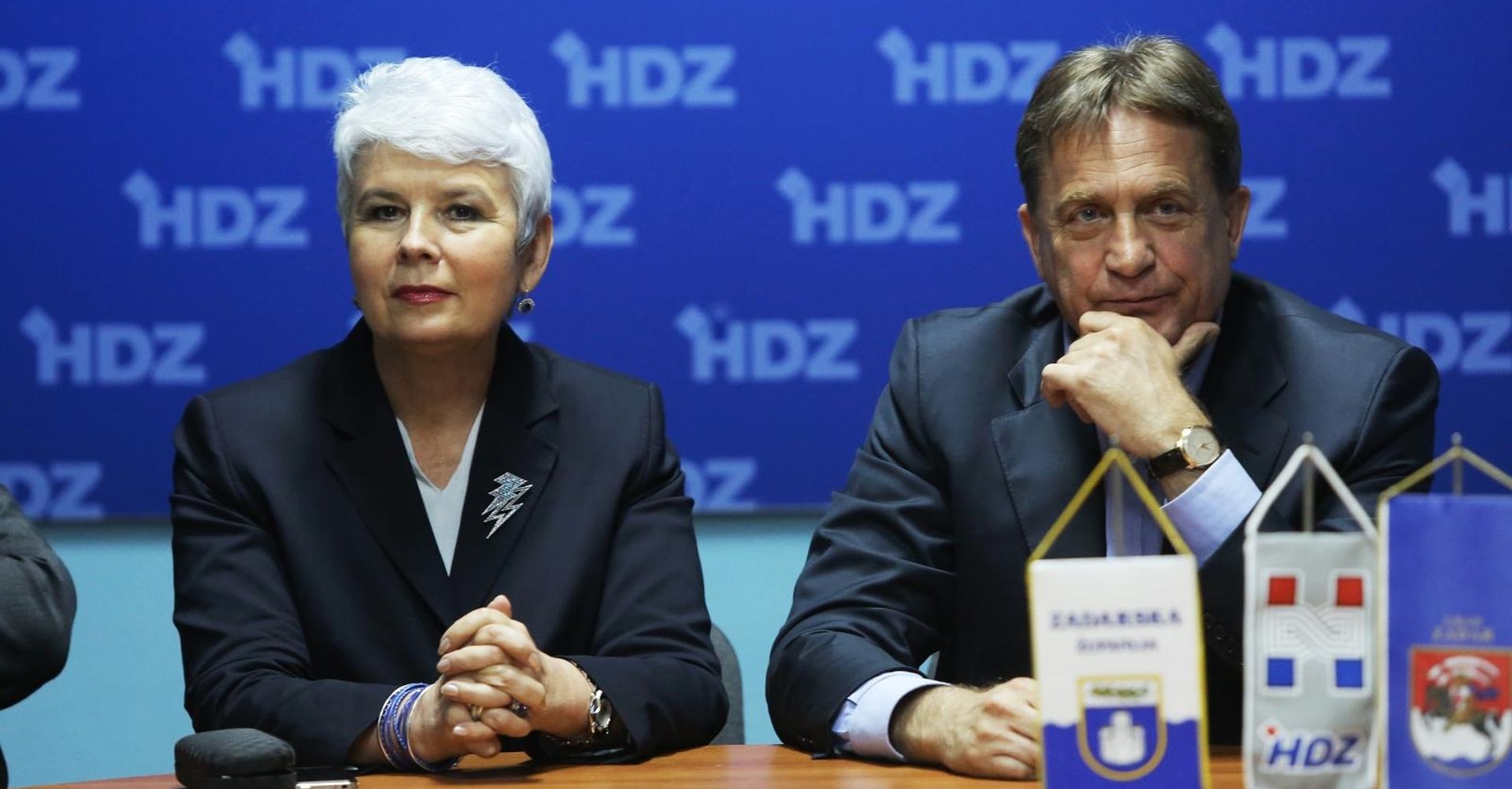 08.05.2012., Zadar - Predsjednica HDZ-a Jadranka Kosor nastavlja predizbornu turneju dolaskom u  Zadar gdje joj je domacin bio Bozidar Kalmeta, predsjednik ZO HDZ-a. 
Photo: Filip Brala/PIXSELL
