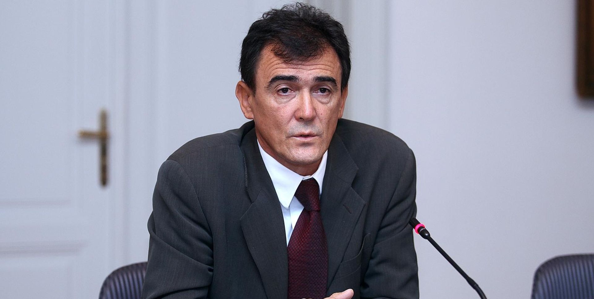 18.10.2012., Zagreb - Saborski Odbor za informiranje, informatizaciju i medije intervjuirao je kandidate za glavnog ravnatelja HRT-a. Goran Radman. 
Photo: Goran Stanzl/PIXSELL