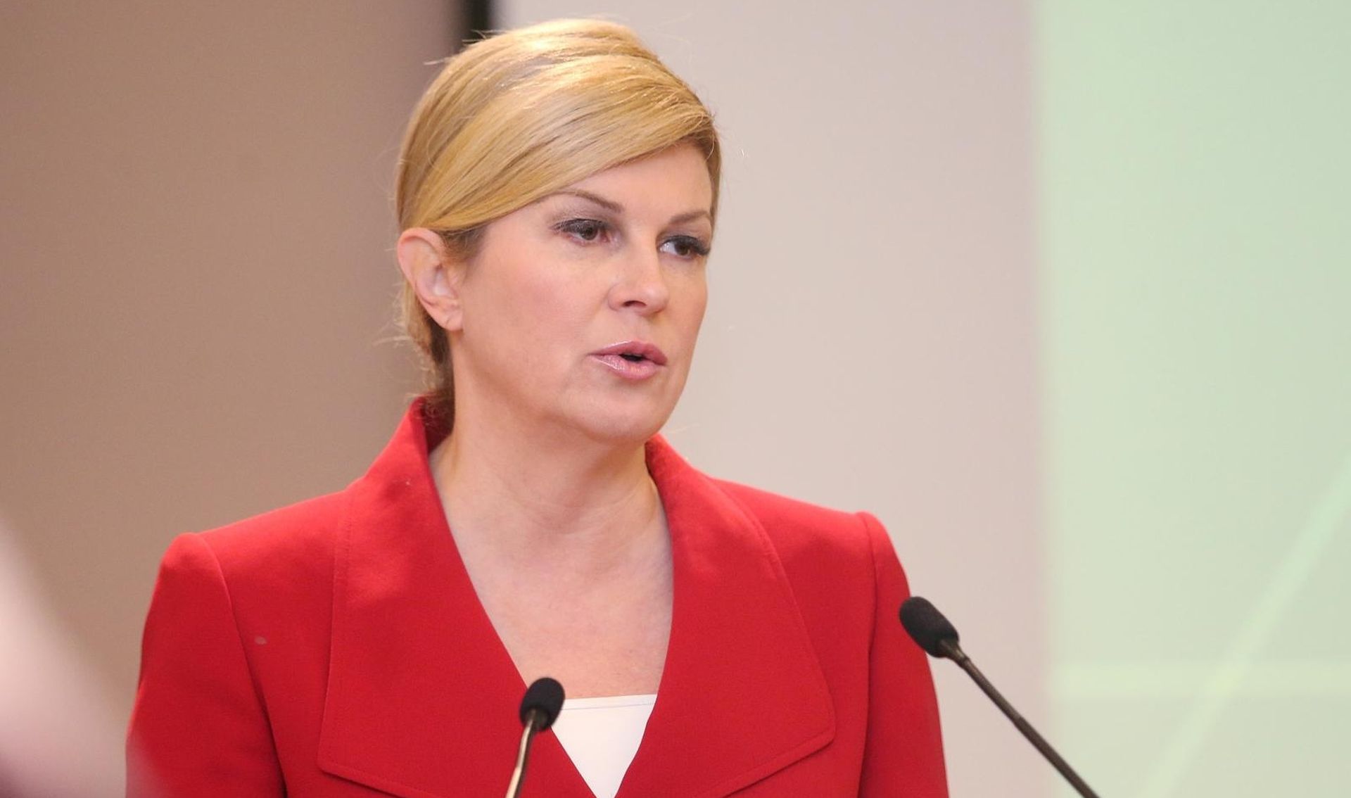 Zagreb: Predsjednica Grabar-Kitarović na konferenciji "Meeting G2.4 - Pogled u budućnost" 13.11.2018., Zagreb - Predsjednica RH Kolinda Grabar-Kitarovic pozdravnim govoriom otvorila je konferenciju "Meeting G2.4 - Pogled u buducnost" u Kongresnom centru Forum u Radnickoj cesti. Photo: Dalibor Urukalovic/PIXSELL