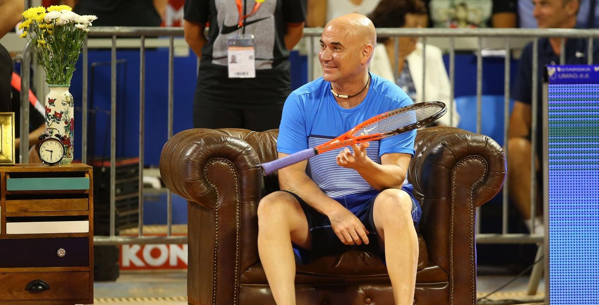 16.07.2016., Umag - 27. Konzum Croatia Open Umag, egzibicijski mec, Andre Agassi - Goran Ivanisevic. 
Photo: Jurica Galoic/PIXSELL