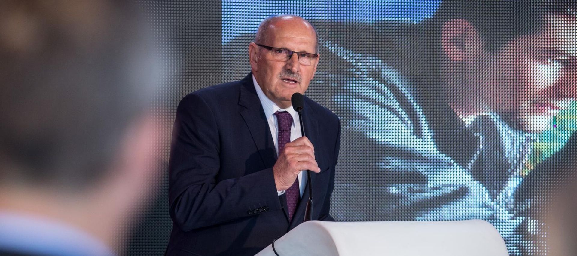 19.10.2016., Sarajevo -  U Zracnoj luci Sarajevo odrzana je konferencija za medije povodom 20. obljetnice letova izmedju Zagreba i Sarajeva. Veleposlanik Hrvatske u BiH - Ivan Del Vechio.
Photo: Davor Puklavec/PIXSELL